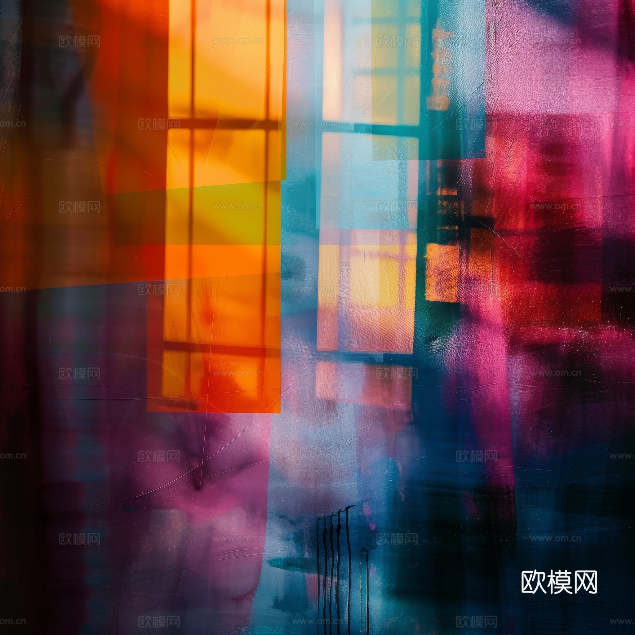高清新款抽象装饰挂画