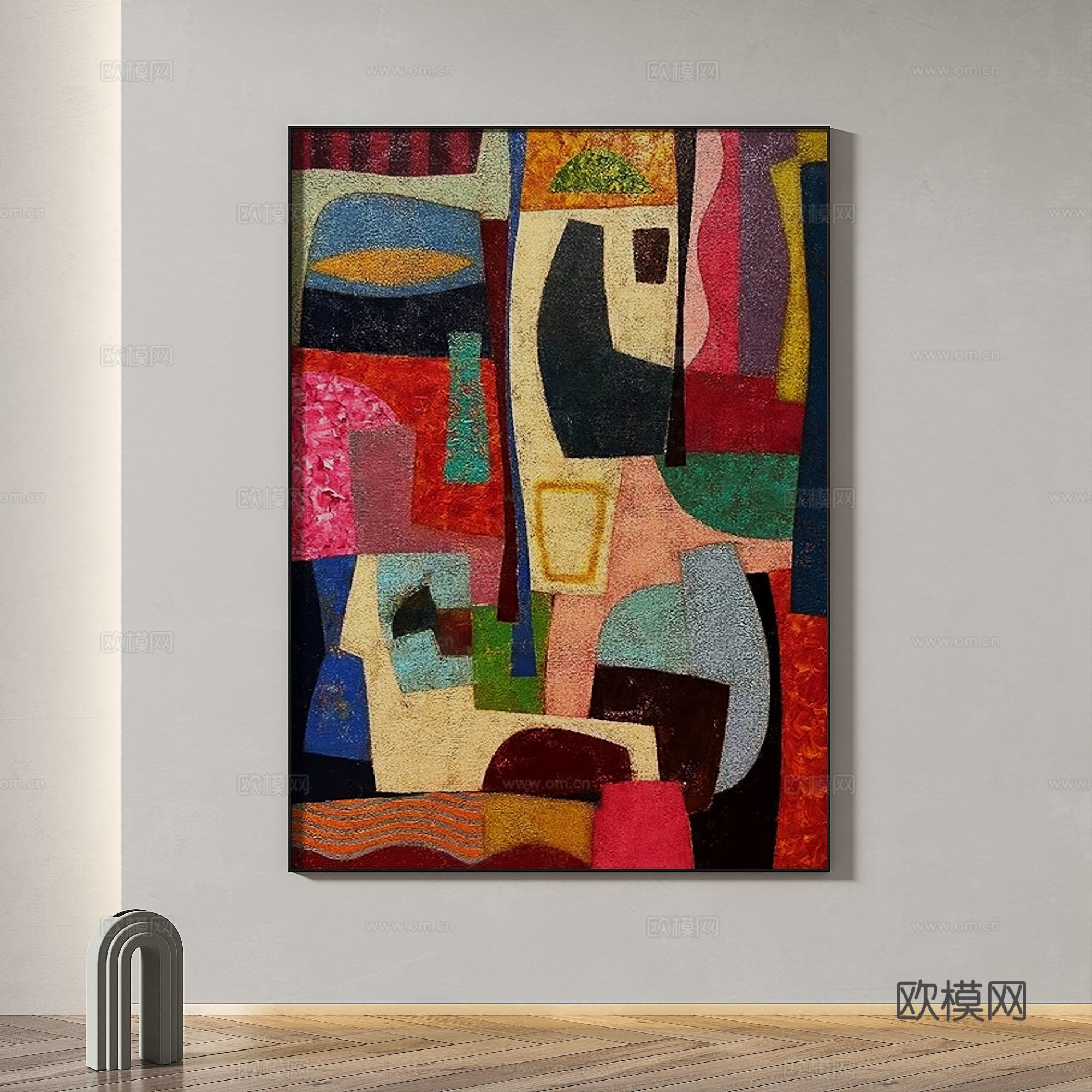 现代，简约，抽象，轻奢，复古，装饰画3d模型