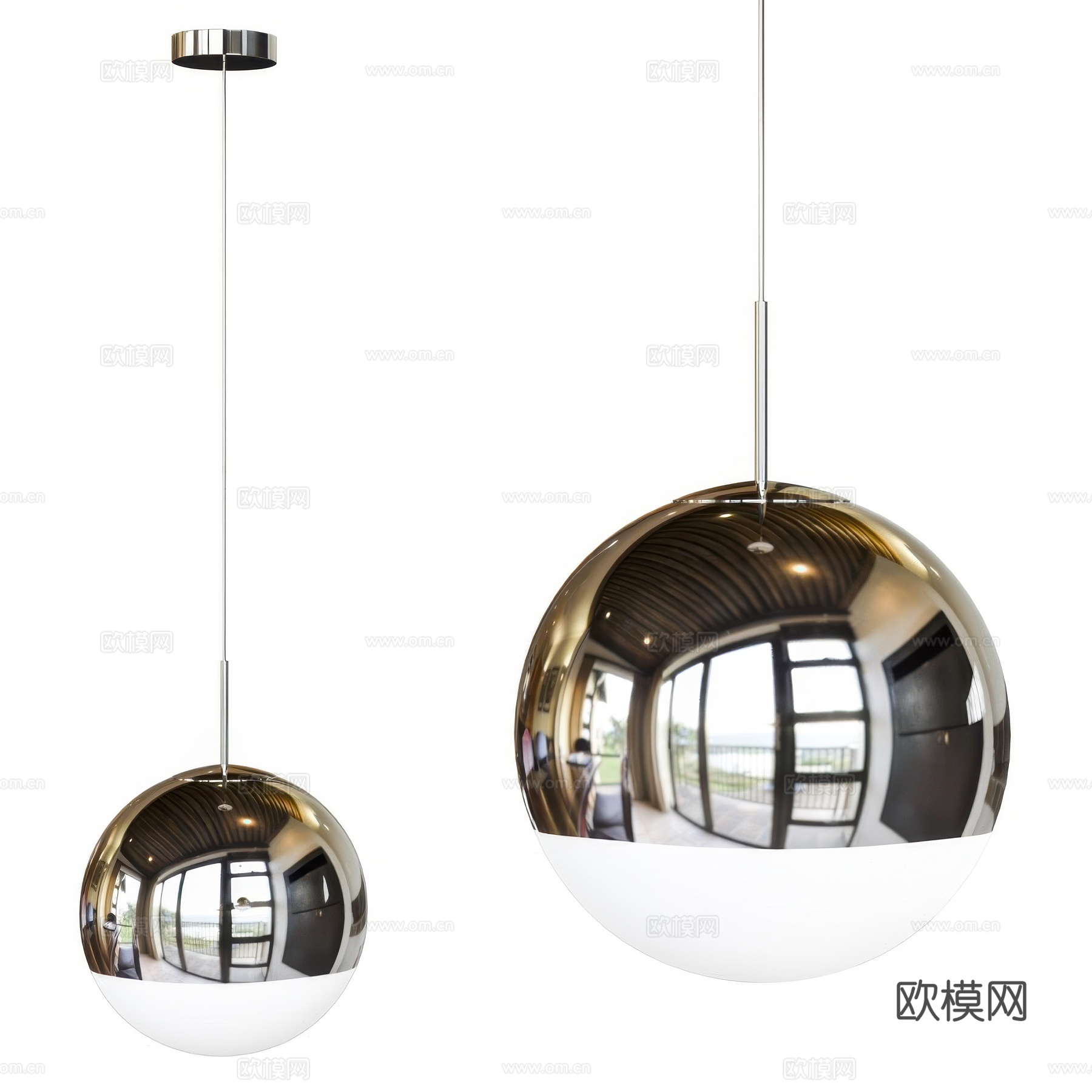 现代极简装饰小吊灯3d模型