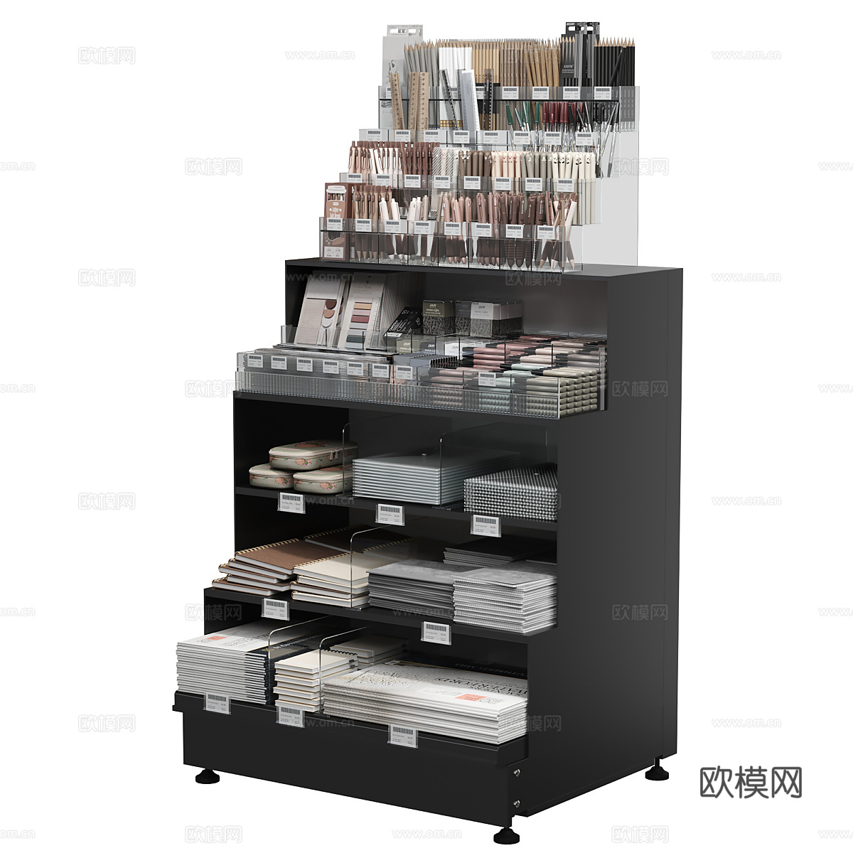 文具柜 文具 文具店3d模型