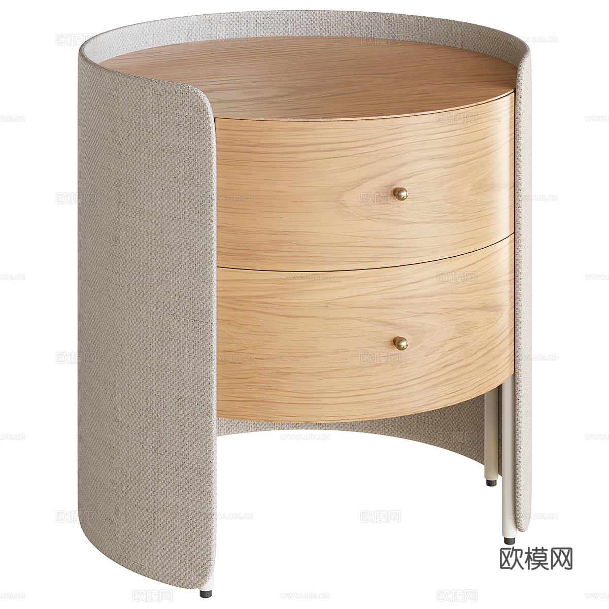 现代轻奢床头柜3d模型