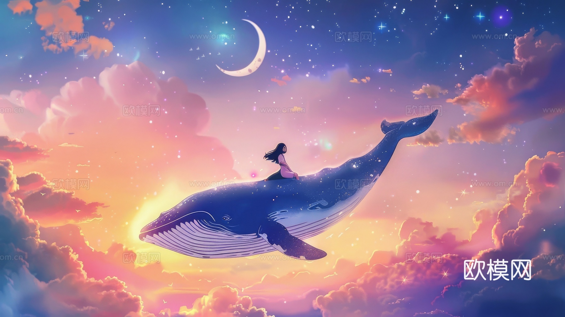 儿童房卡通壁纸壁画下载（渲染图5）