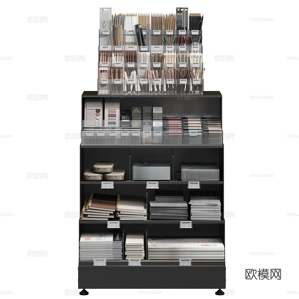 文具柜 文具 文具店3d模型