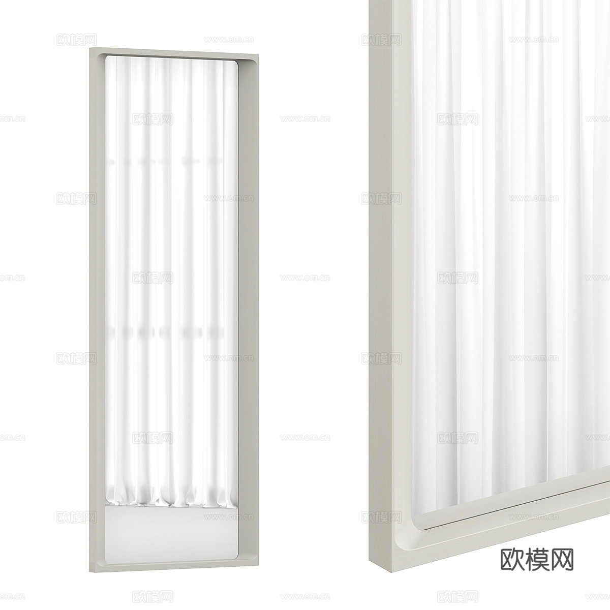 现代极简穿衣镜3d模型