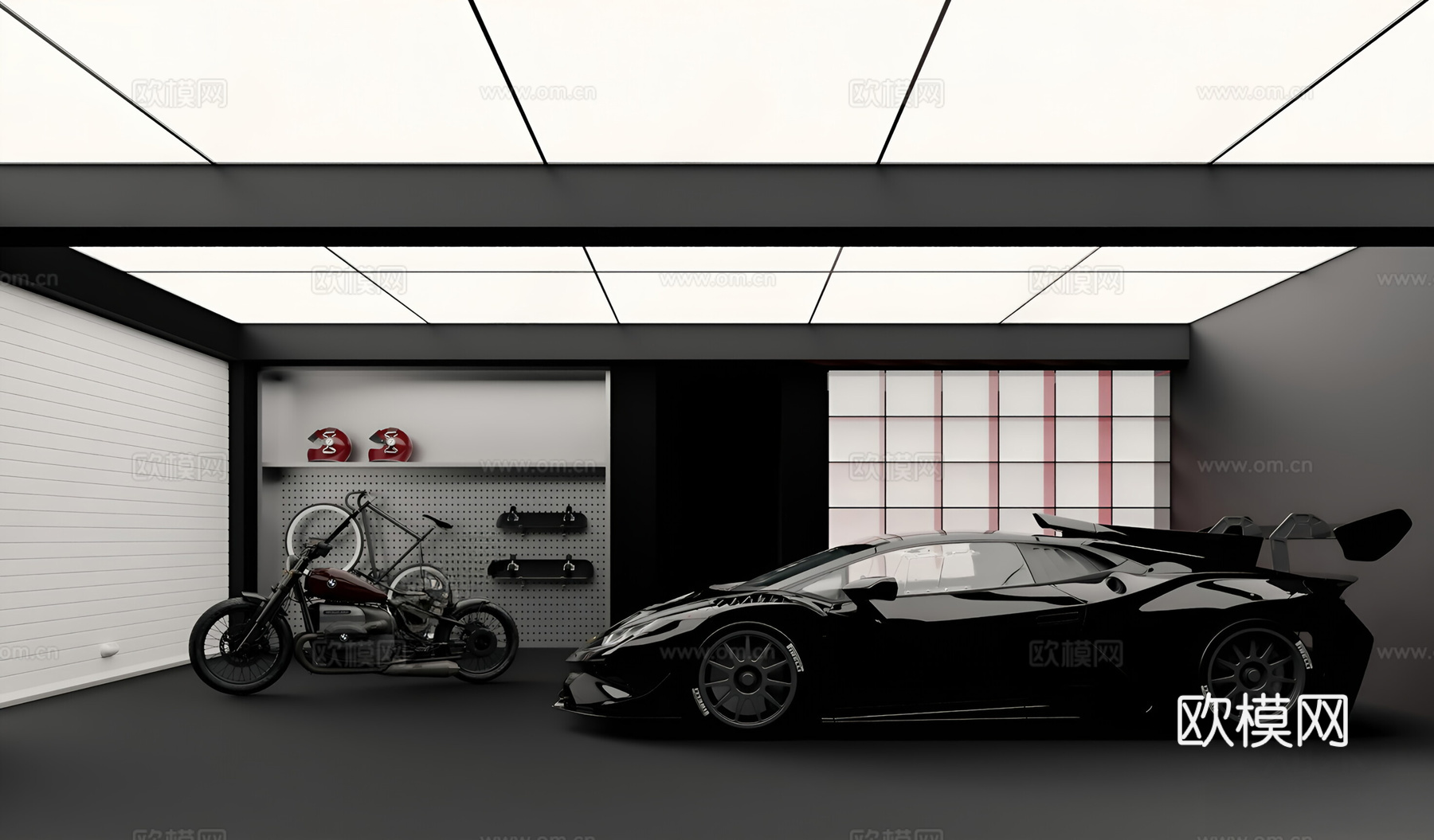 现代工业车类展厅 汽车 车库 车33d模型