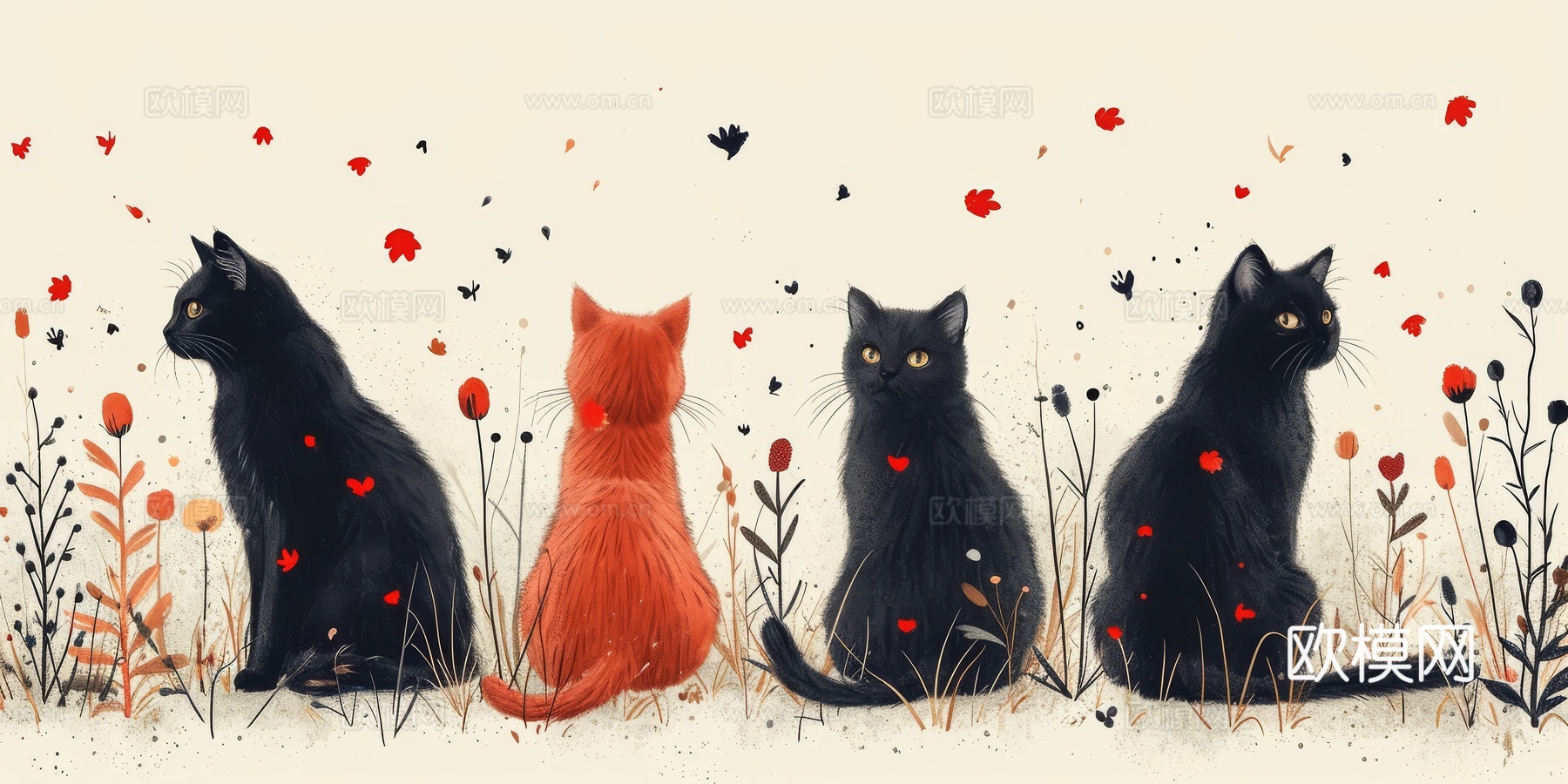 儿童房卡通壁纸壁画