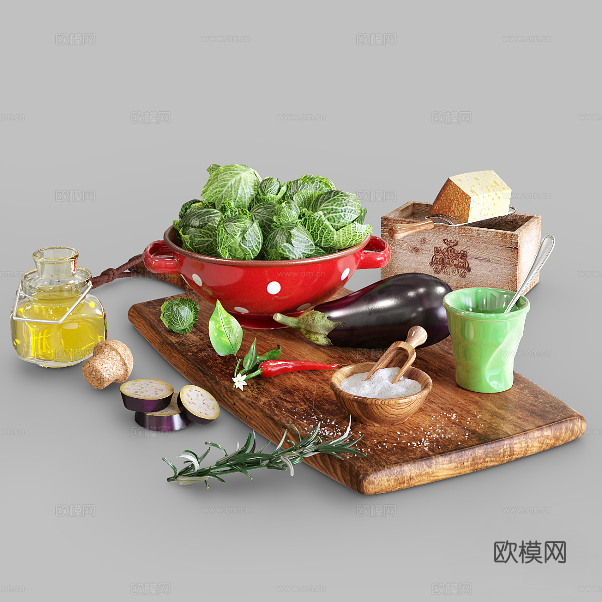 厨房装饰套装3d模型