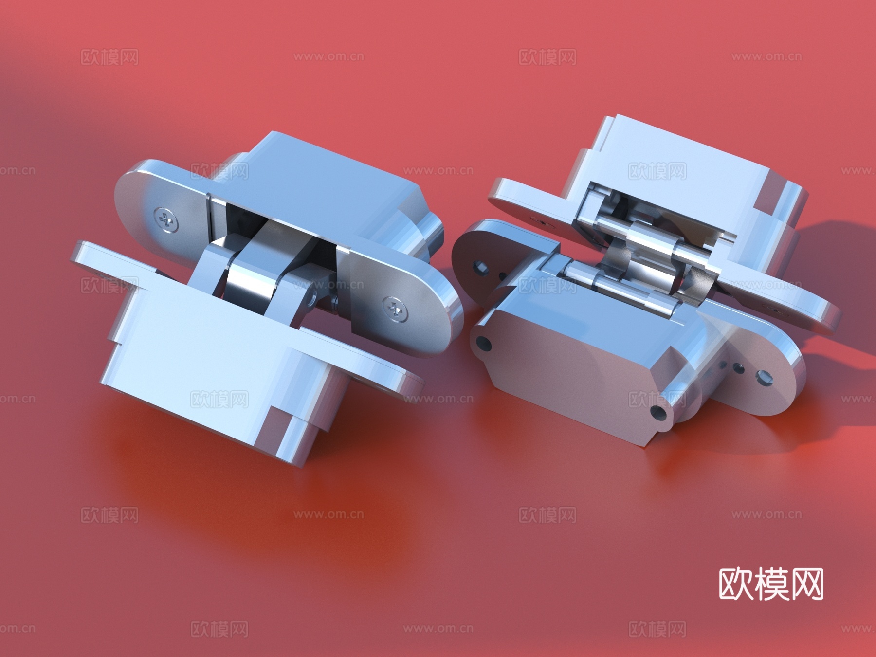 合页 铰链 弹簧 五金零件3d模型