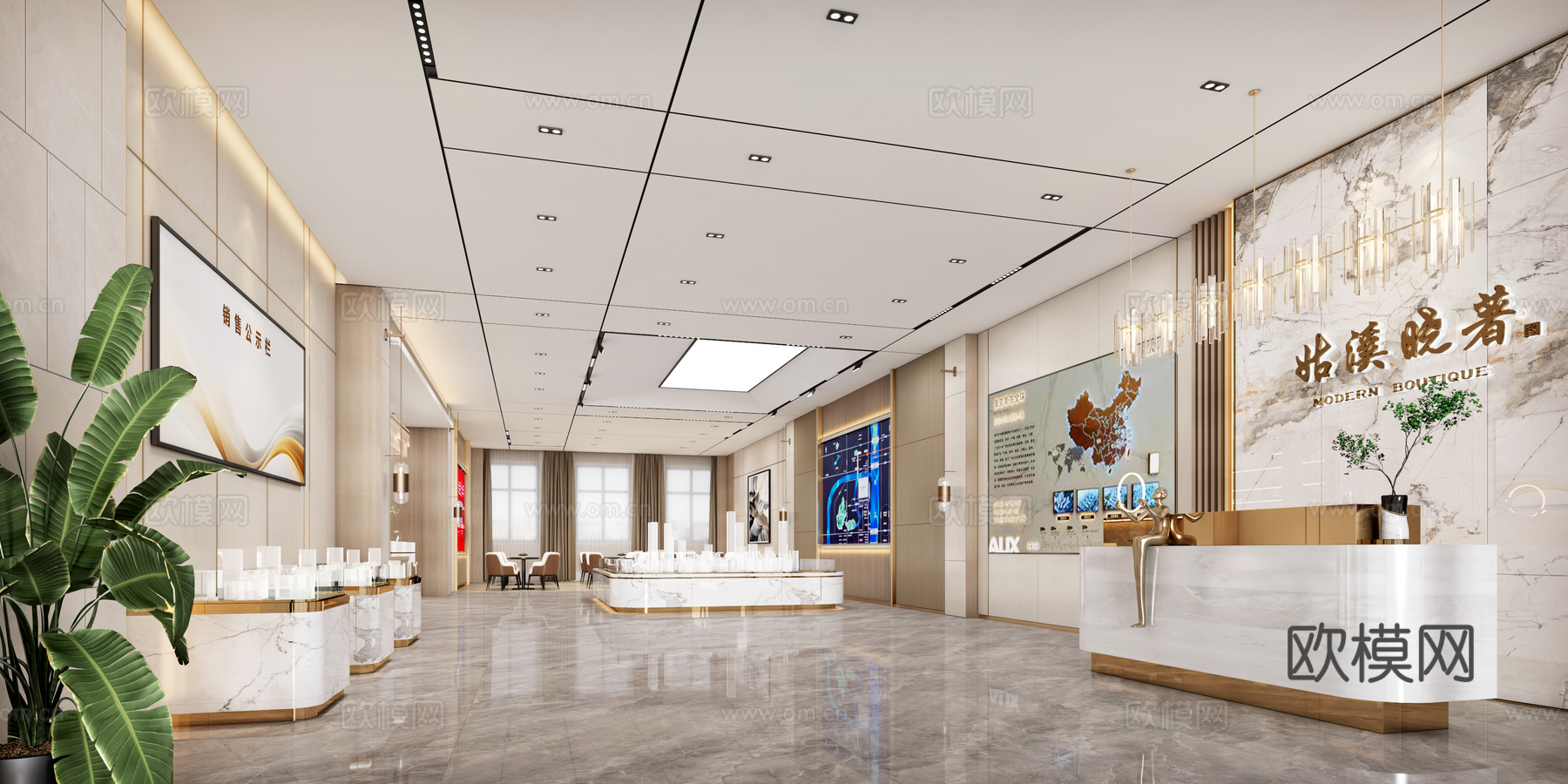 售楼处 酒店大堂3d模型