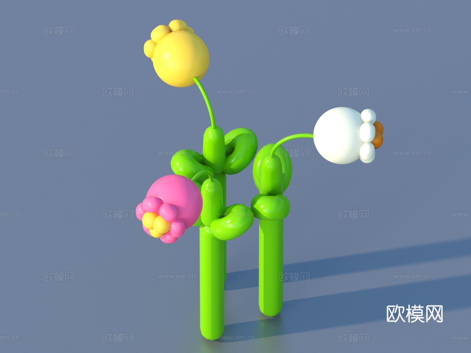 气模 气模花 卡通花 美陈3d模型