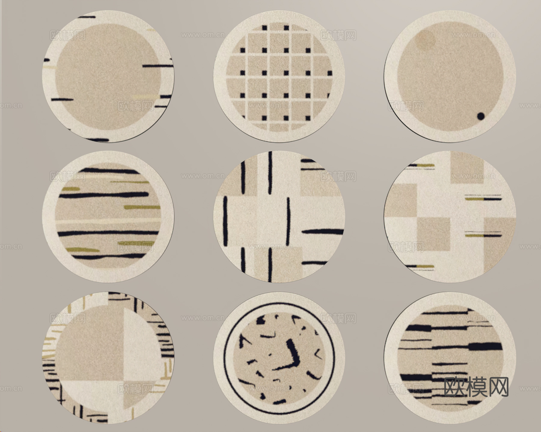 现代地毯su模型下载（渲染图2）