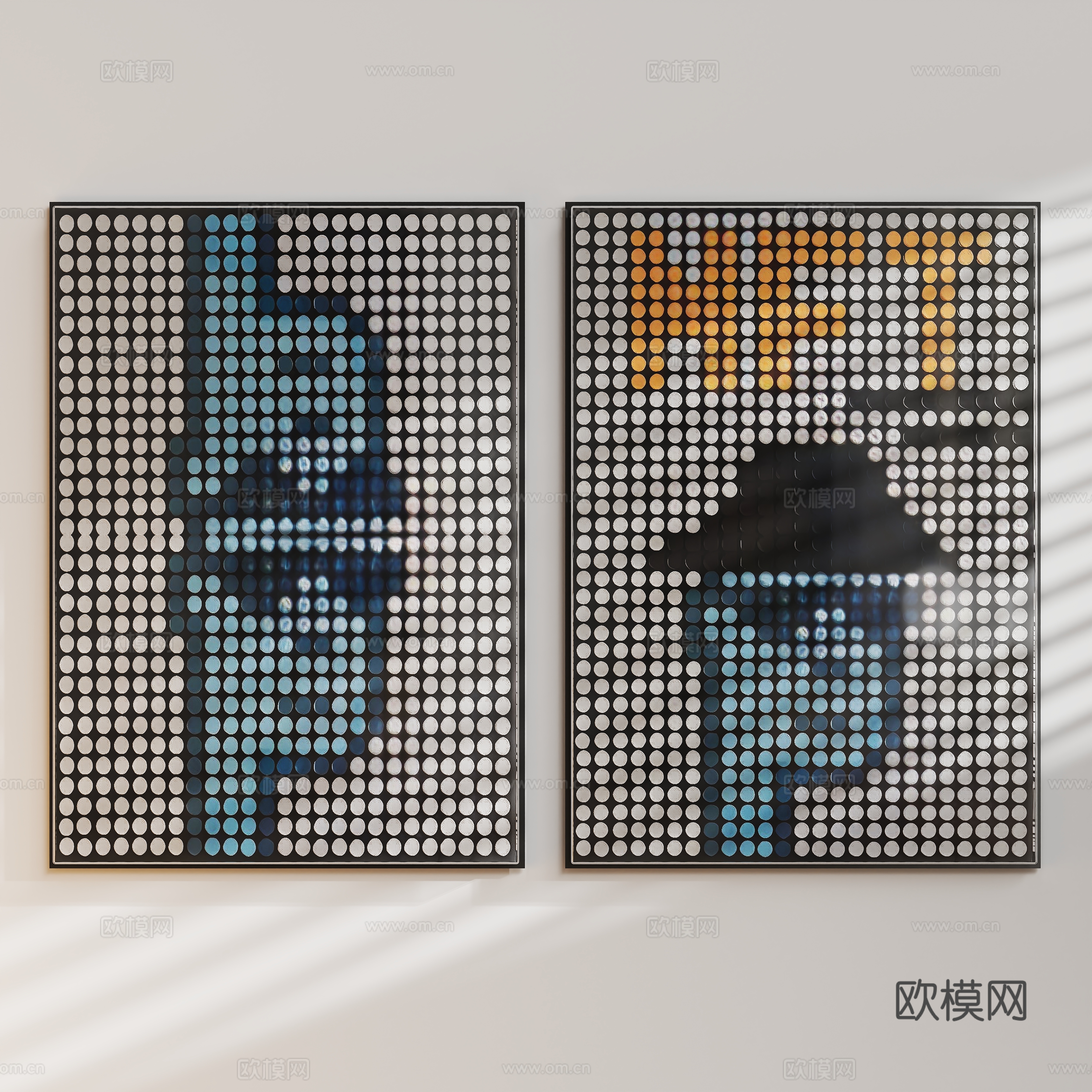 现代潮流艺术挂画3d模型