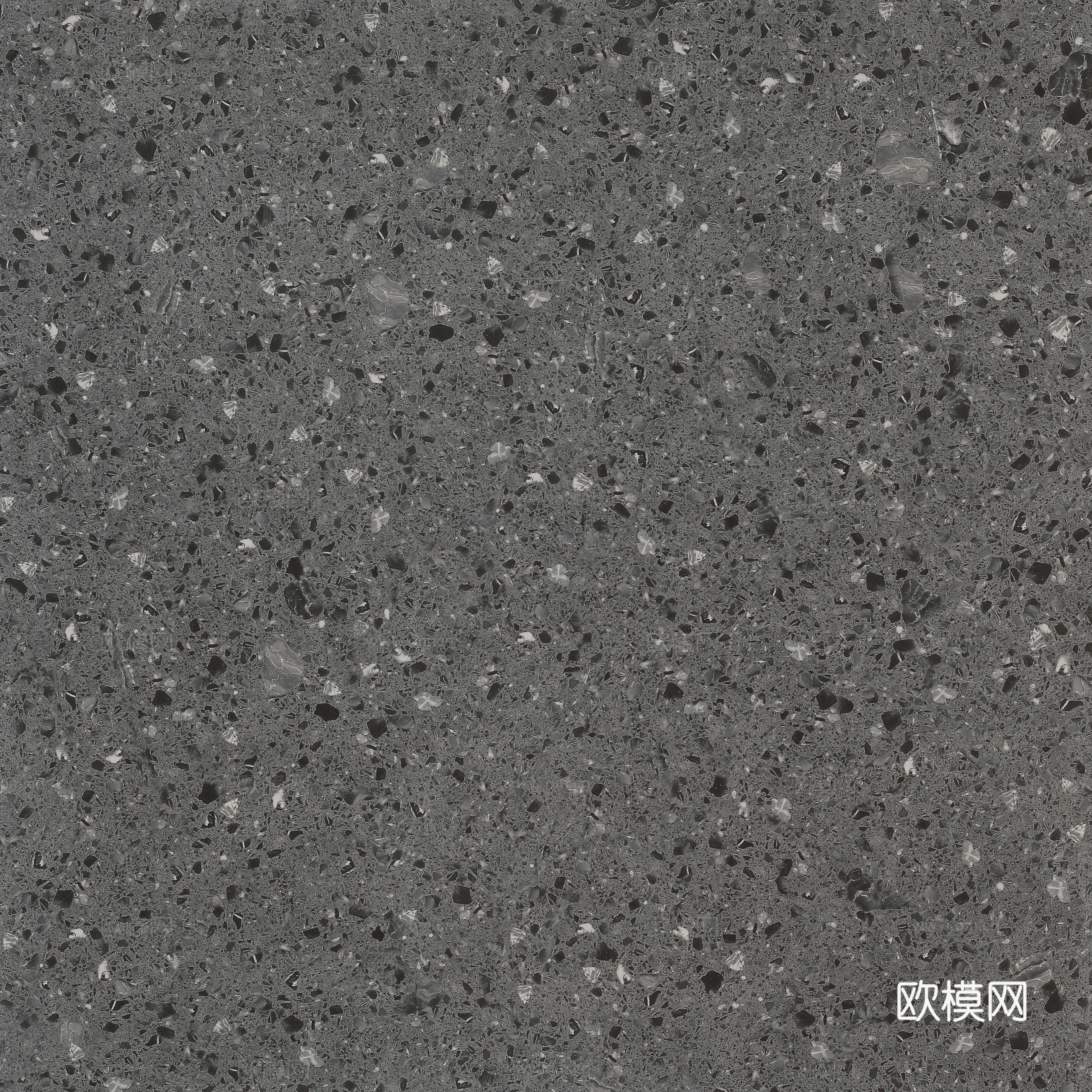 高清无缝黑色深色水磨石贴图