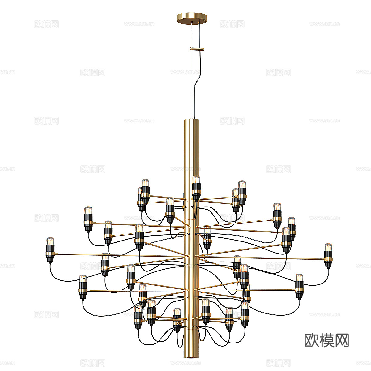 现代轻奢装饰吊灯3d模型