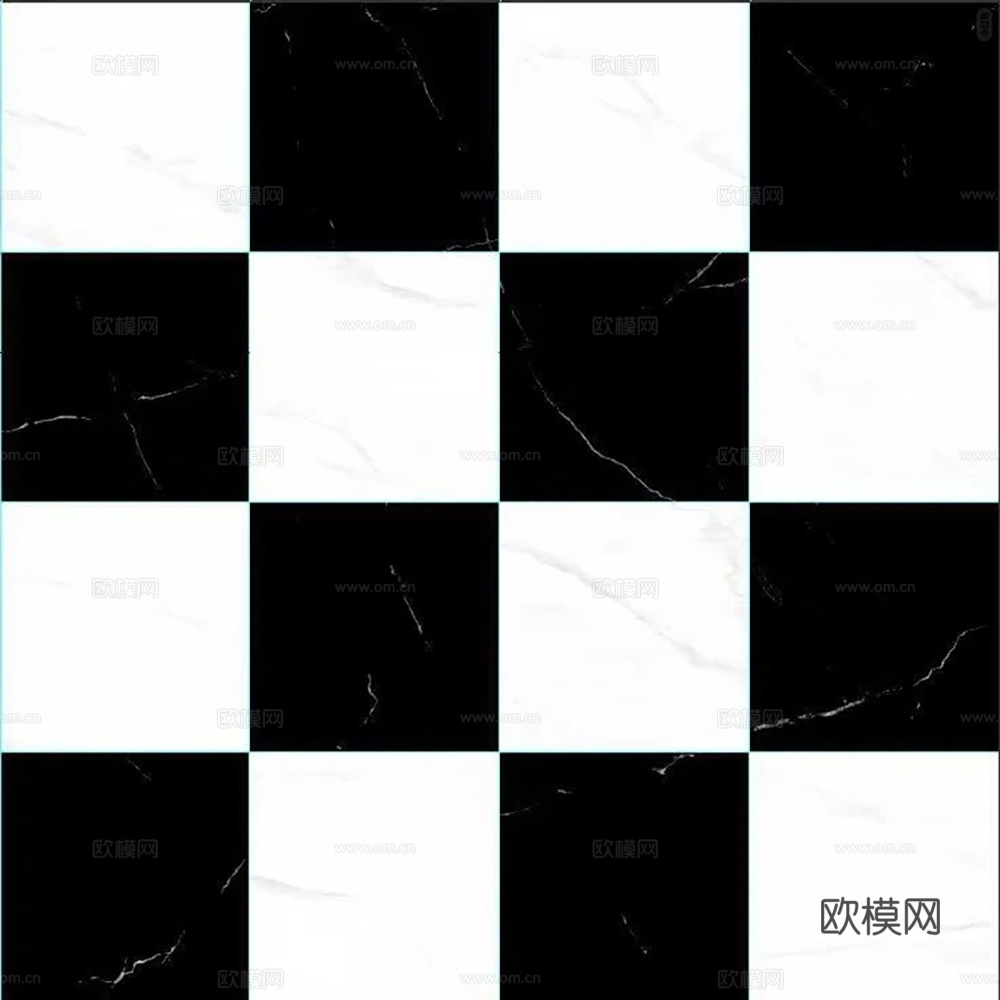 黑白拼花砖