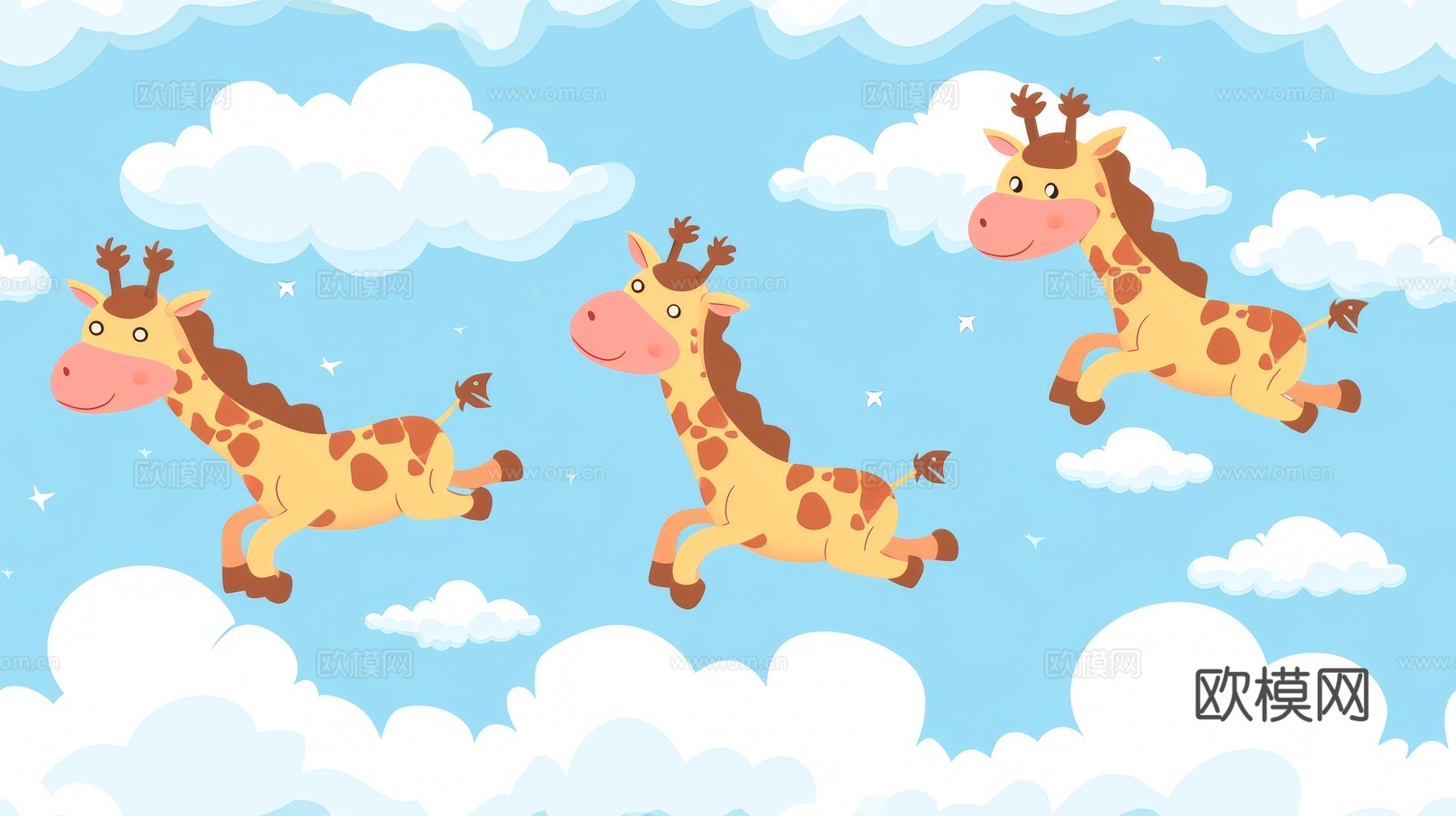 儿童房卡通壁纸壁画