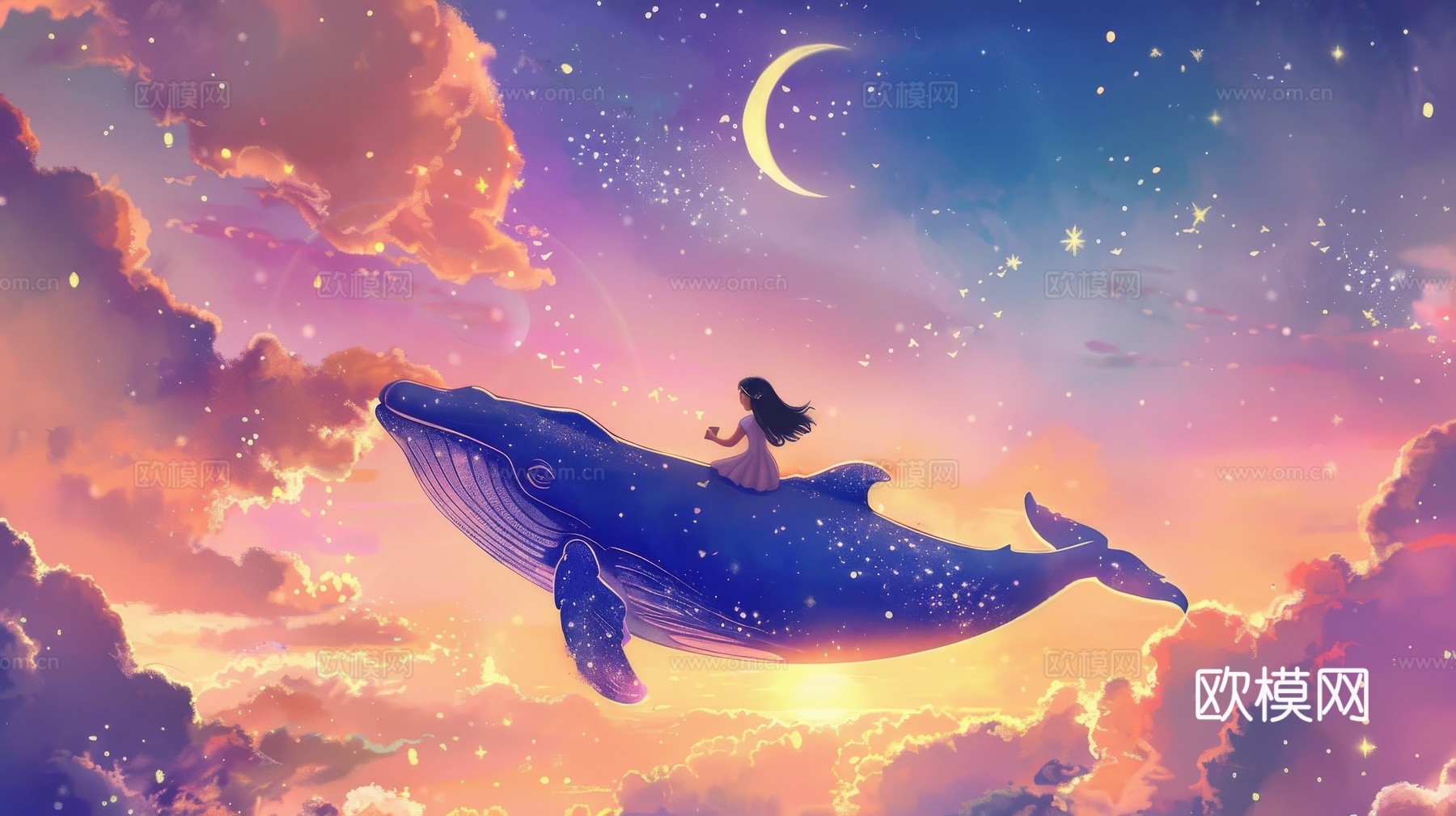 儿童房卡通壁纸壁画下载（渲染图2）