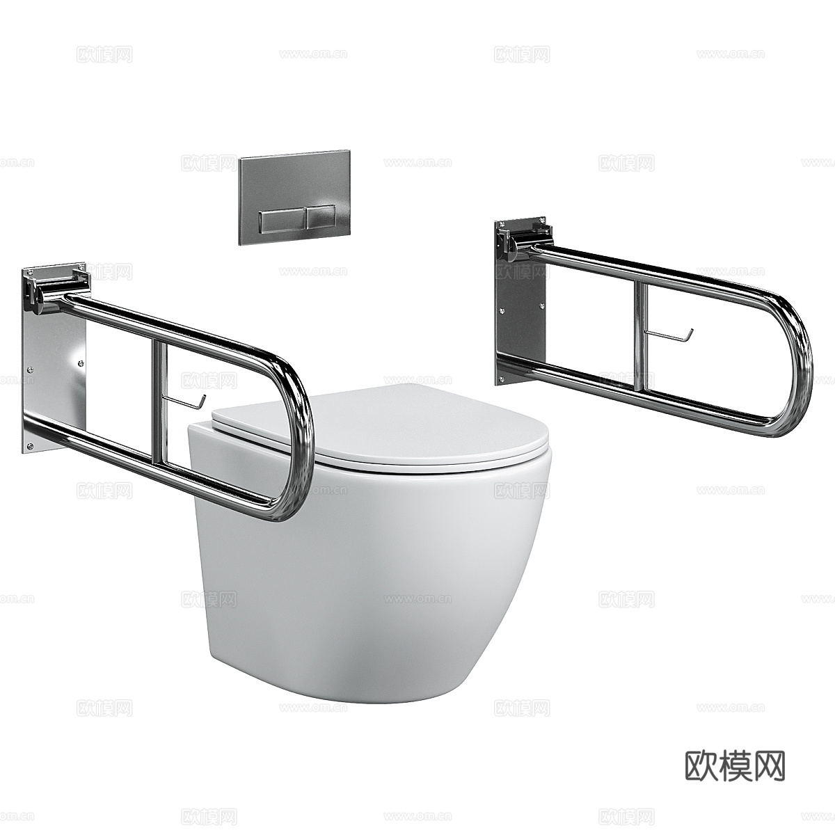 残障人士马桶3d模型