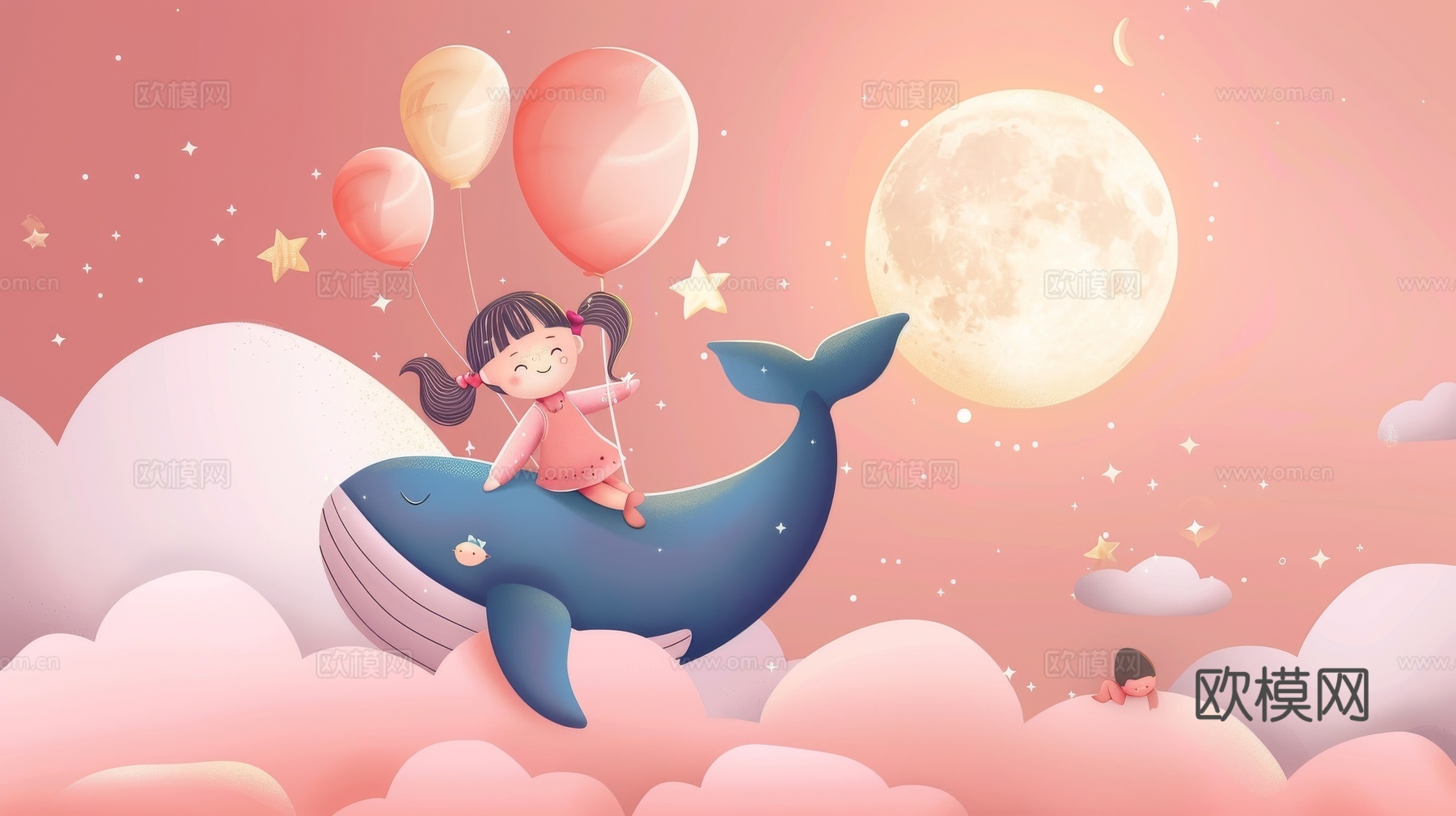 儿童房卡通壁纸壁画