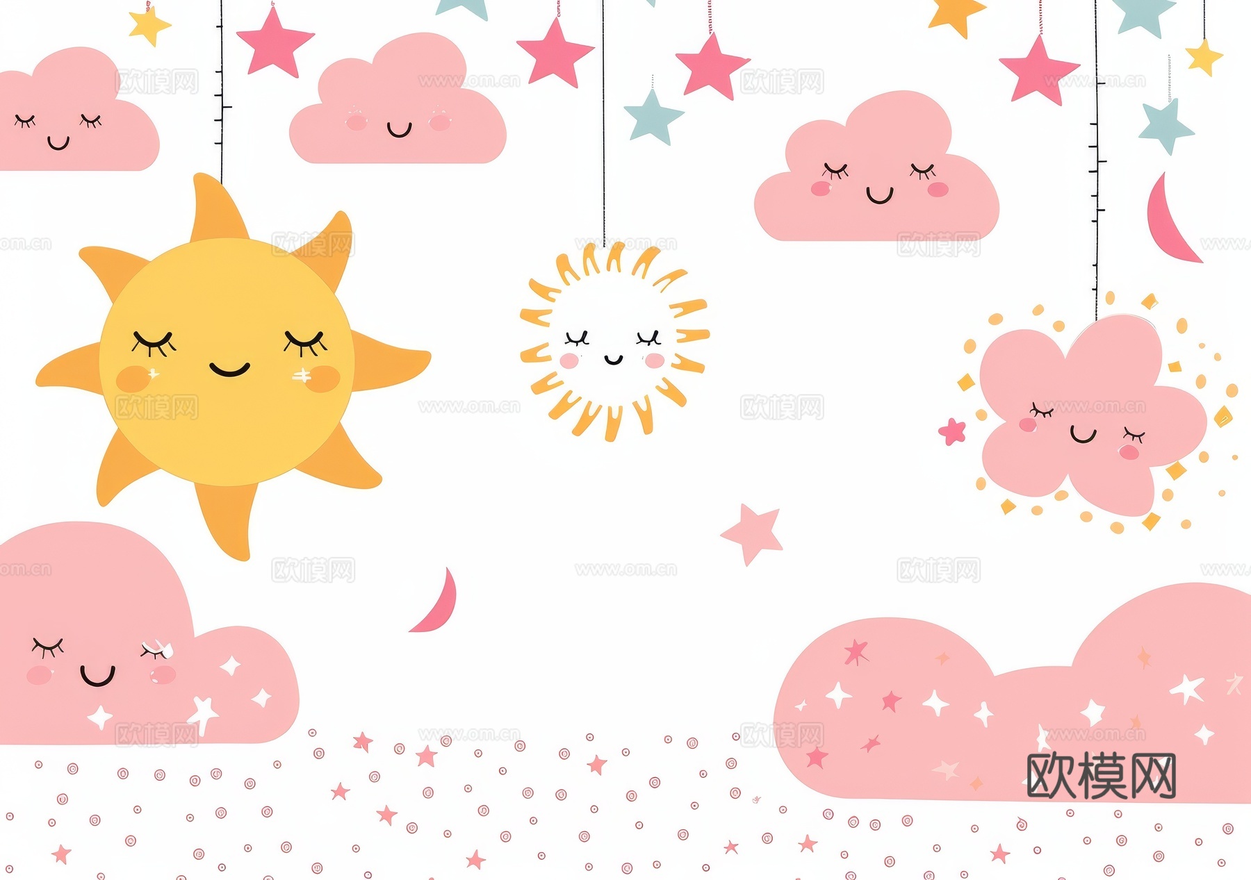 儿童房卡通壁纸壁画