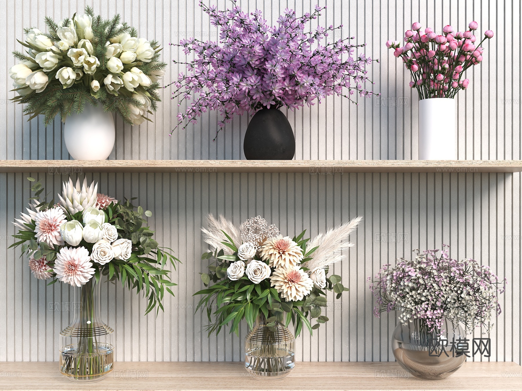 花 花瓶 花装饰3d模型