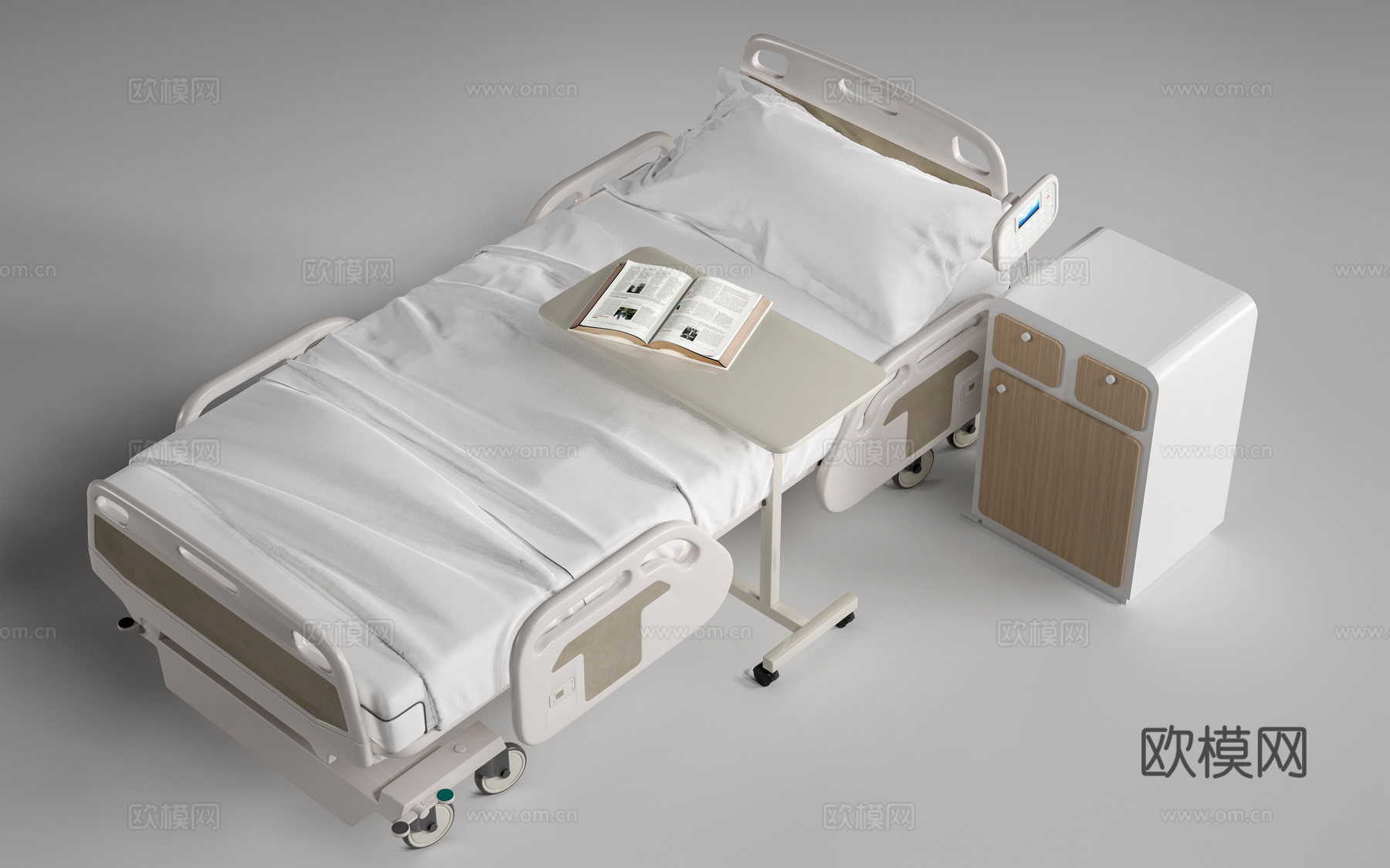 现代医院病床 医疗器材su模型