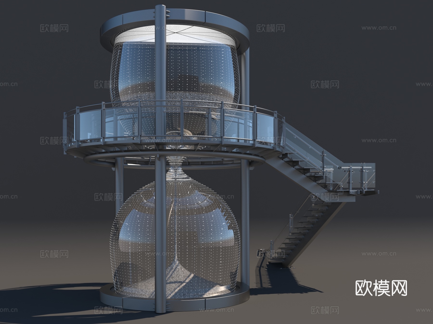 现代风格景观建筑3d模型