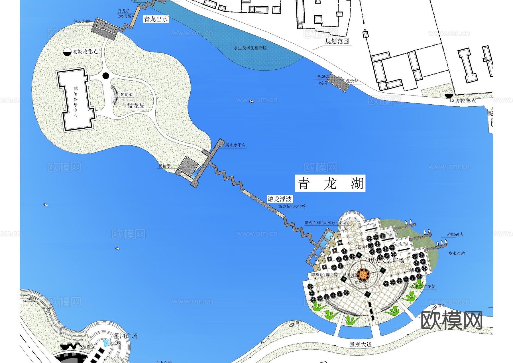 园林景观平面图cad施工图