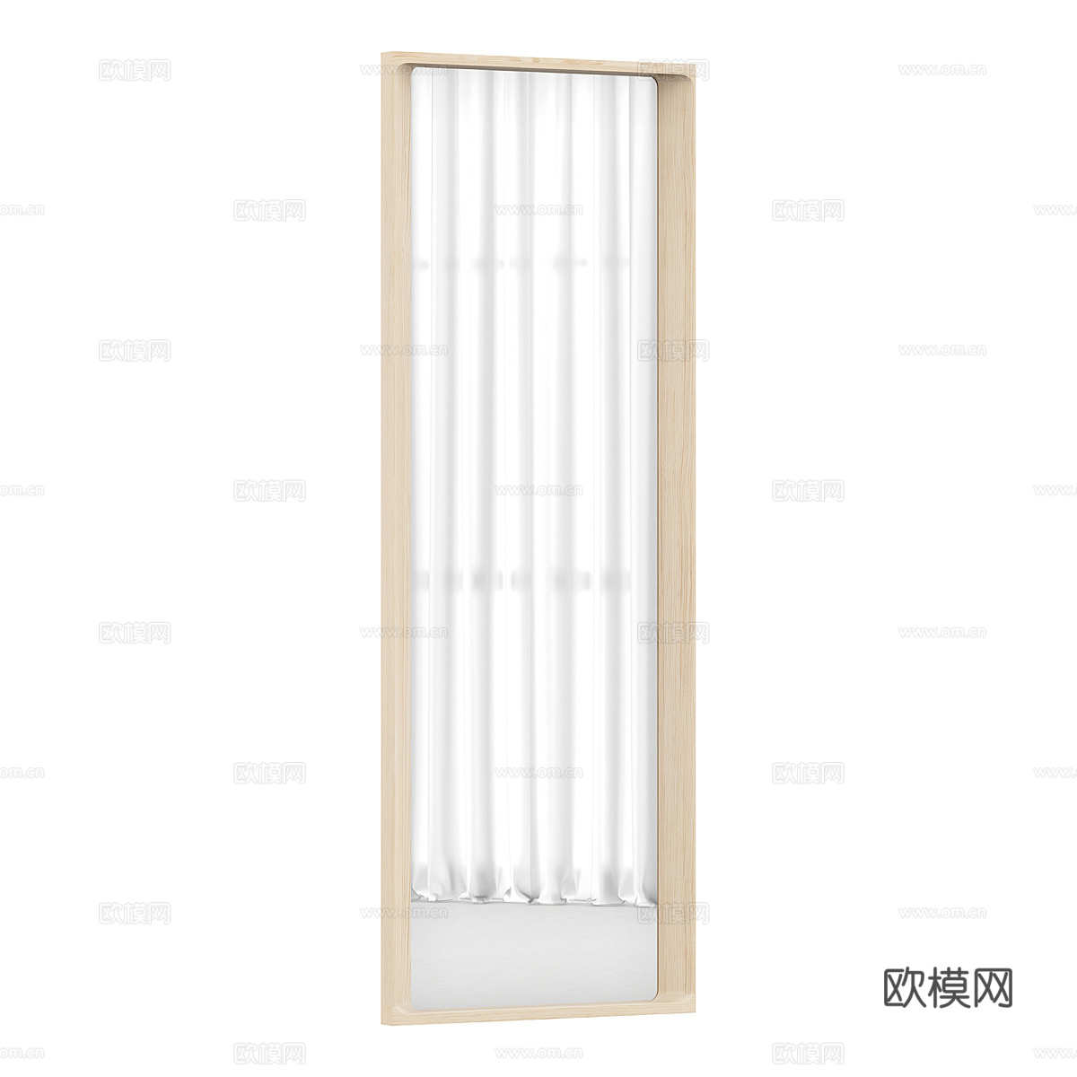 现代极简穿衣镜3d模型