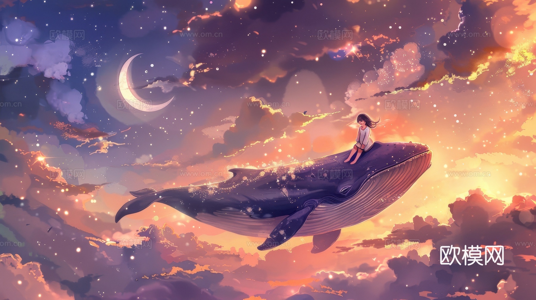 儿童房卡通壁纸壁画下载（渲染图8）