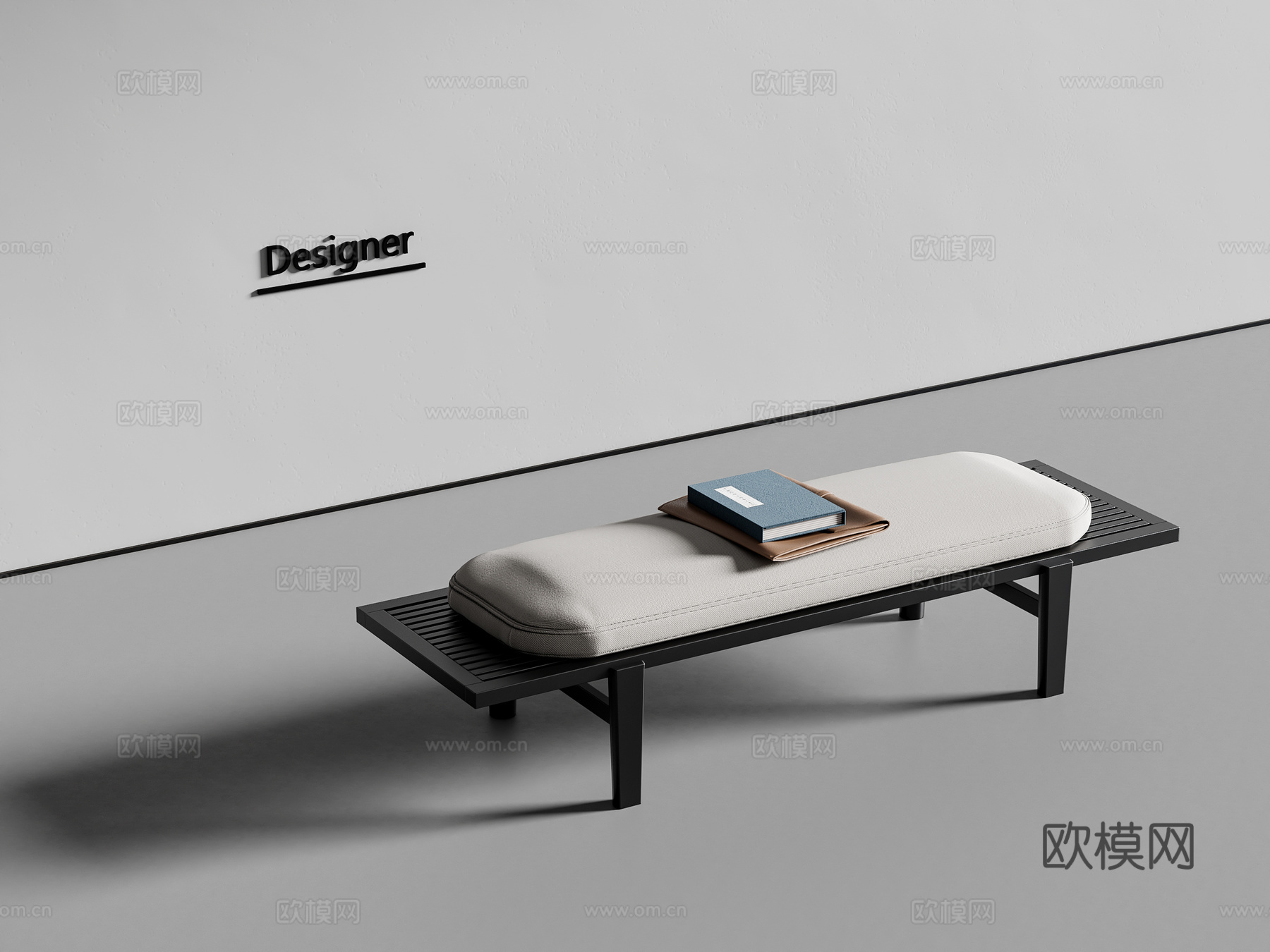 新中式脚踏 沙发凳3d模型