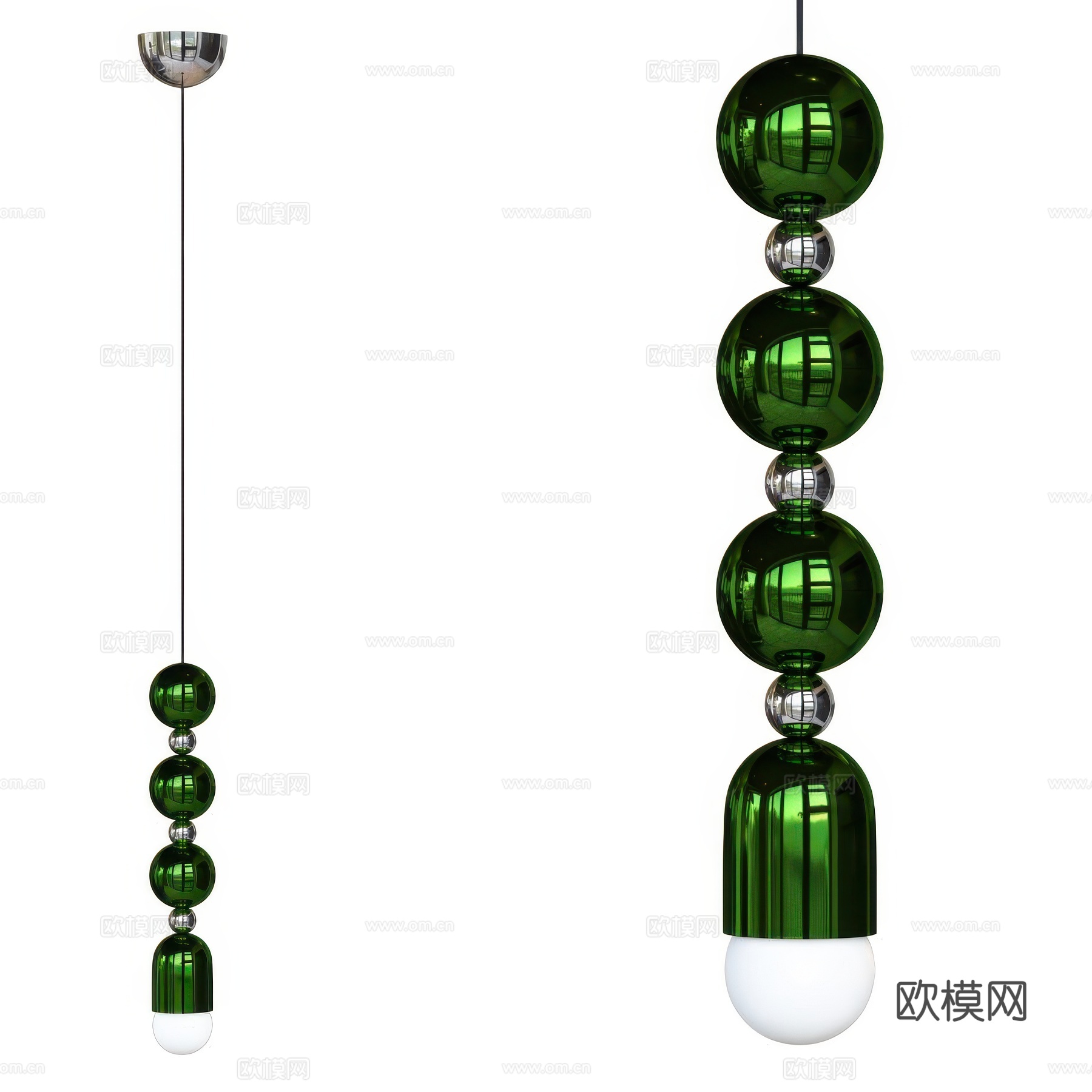 现代极简装饰小吊灯3d模型