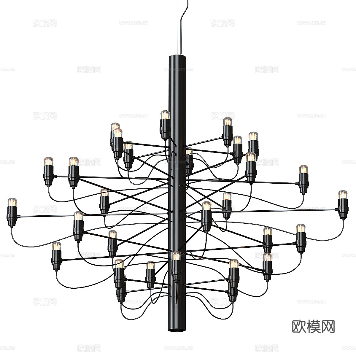 现代轻奢装饰吊灯3d模型