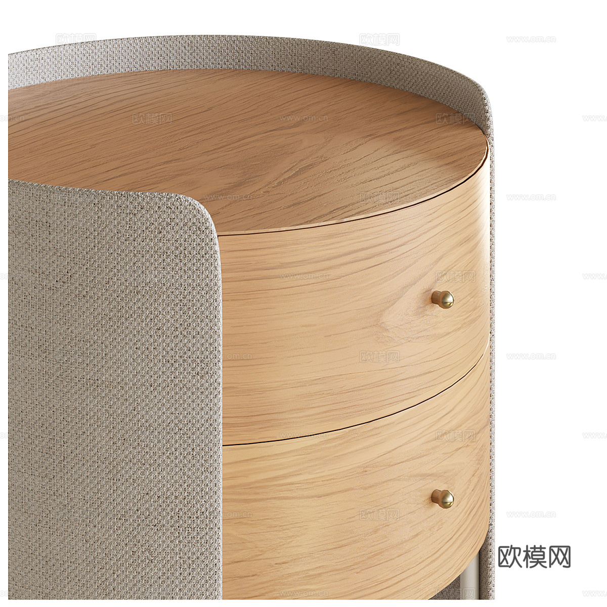 现代轻奢床头柜3d模型