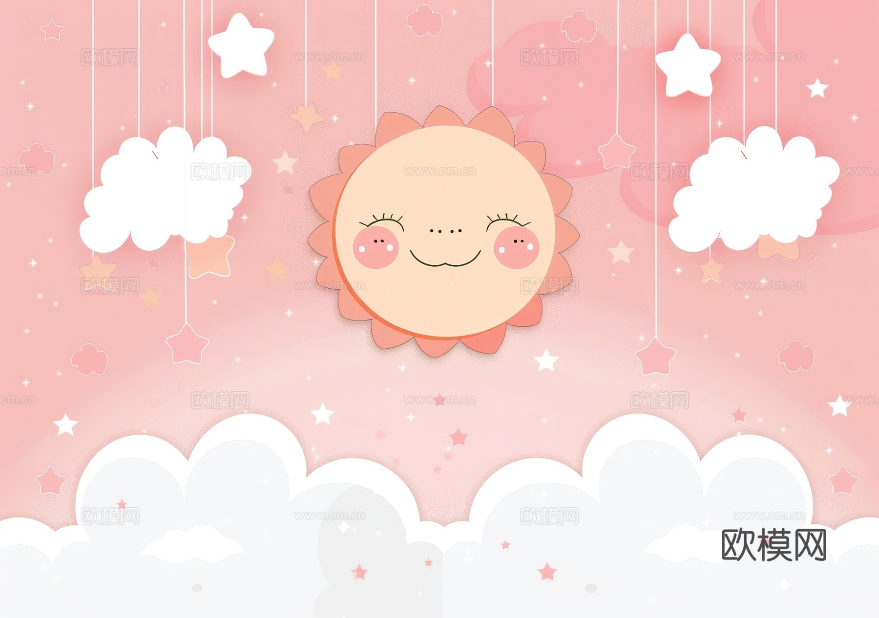 儿童房卡通壁纸壁画