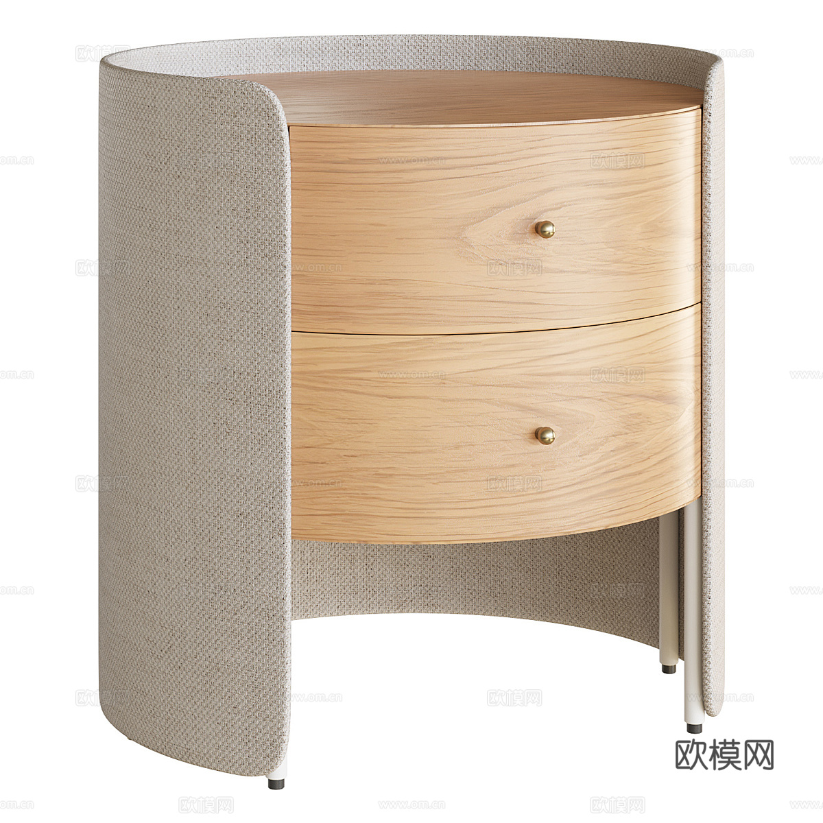 现代轻奢床头柜3d模型