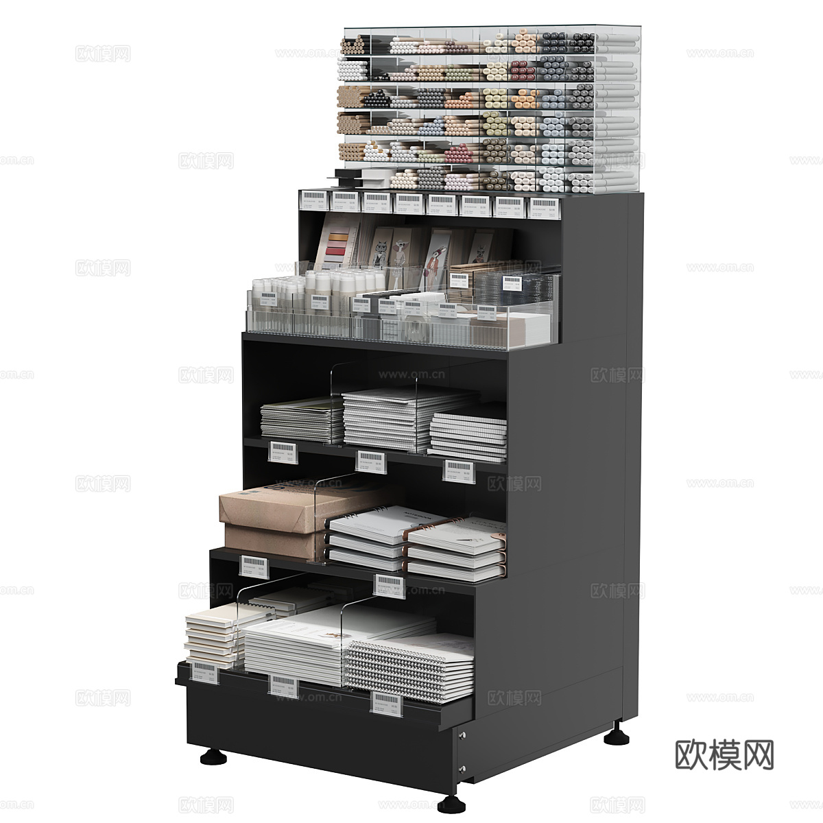 文具柜 文具 文具店3d模型
