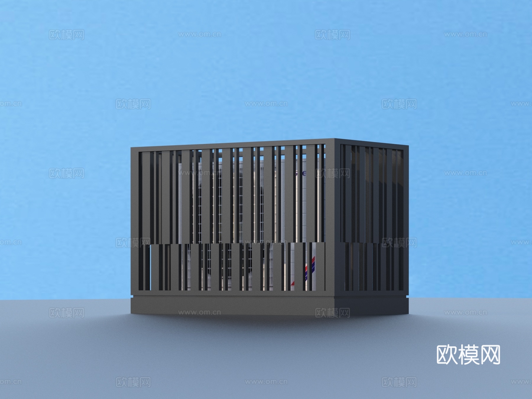 空调架 空调外机 格栅装饰3d模型
