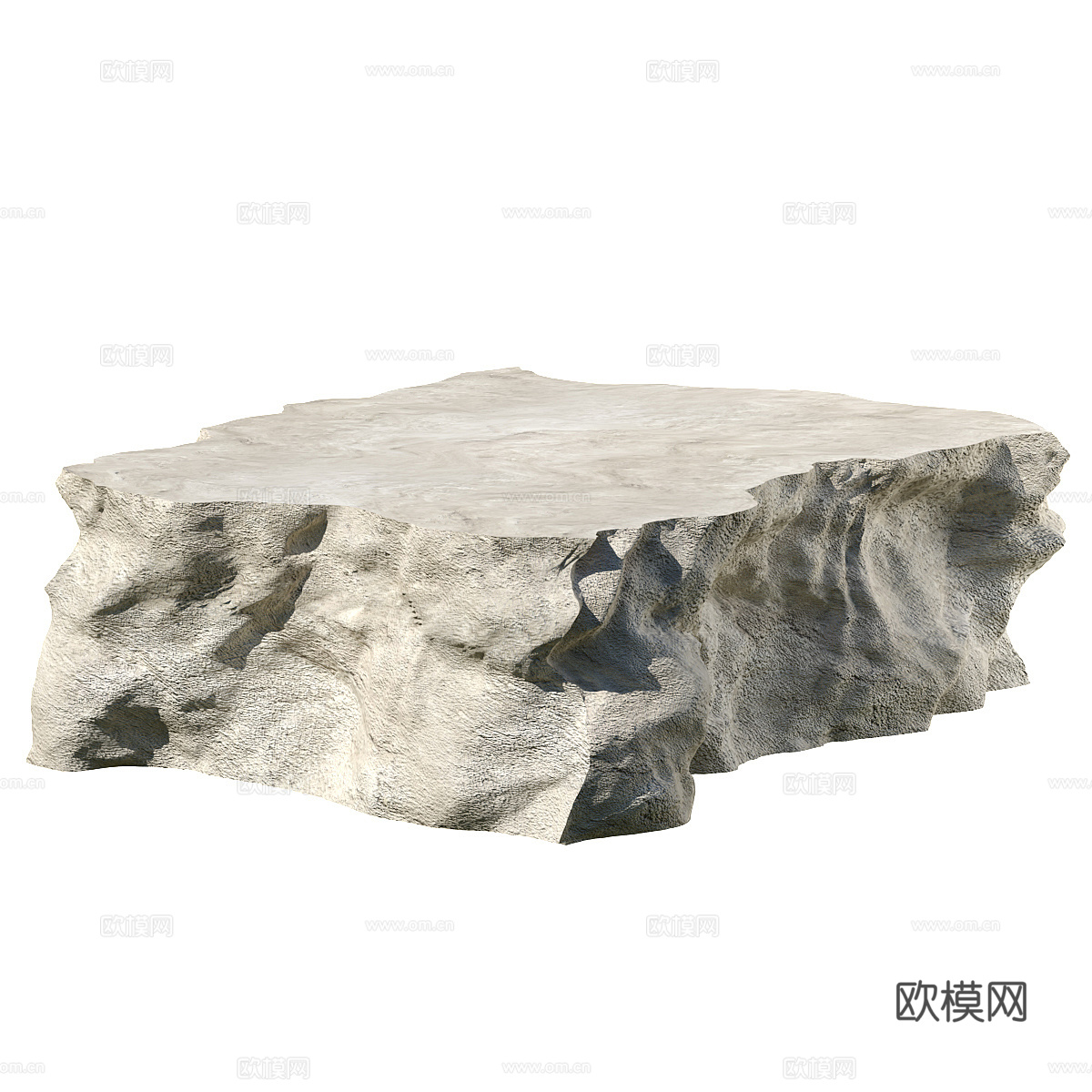 现代意式极简岩石茶几3d模型
