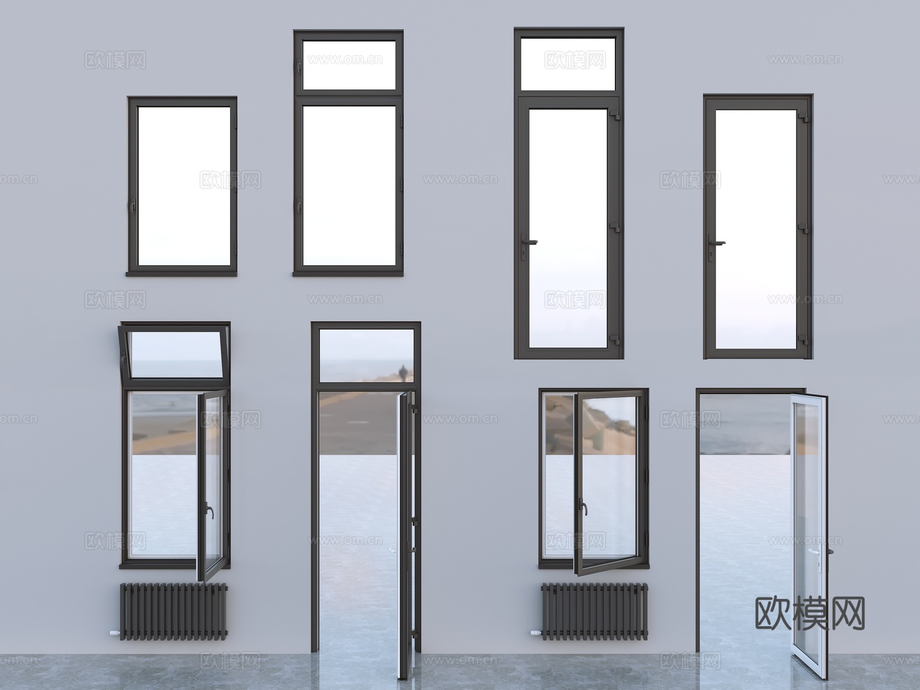 精细门 窗3d模型