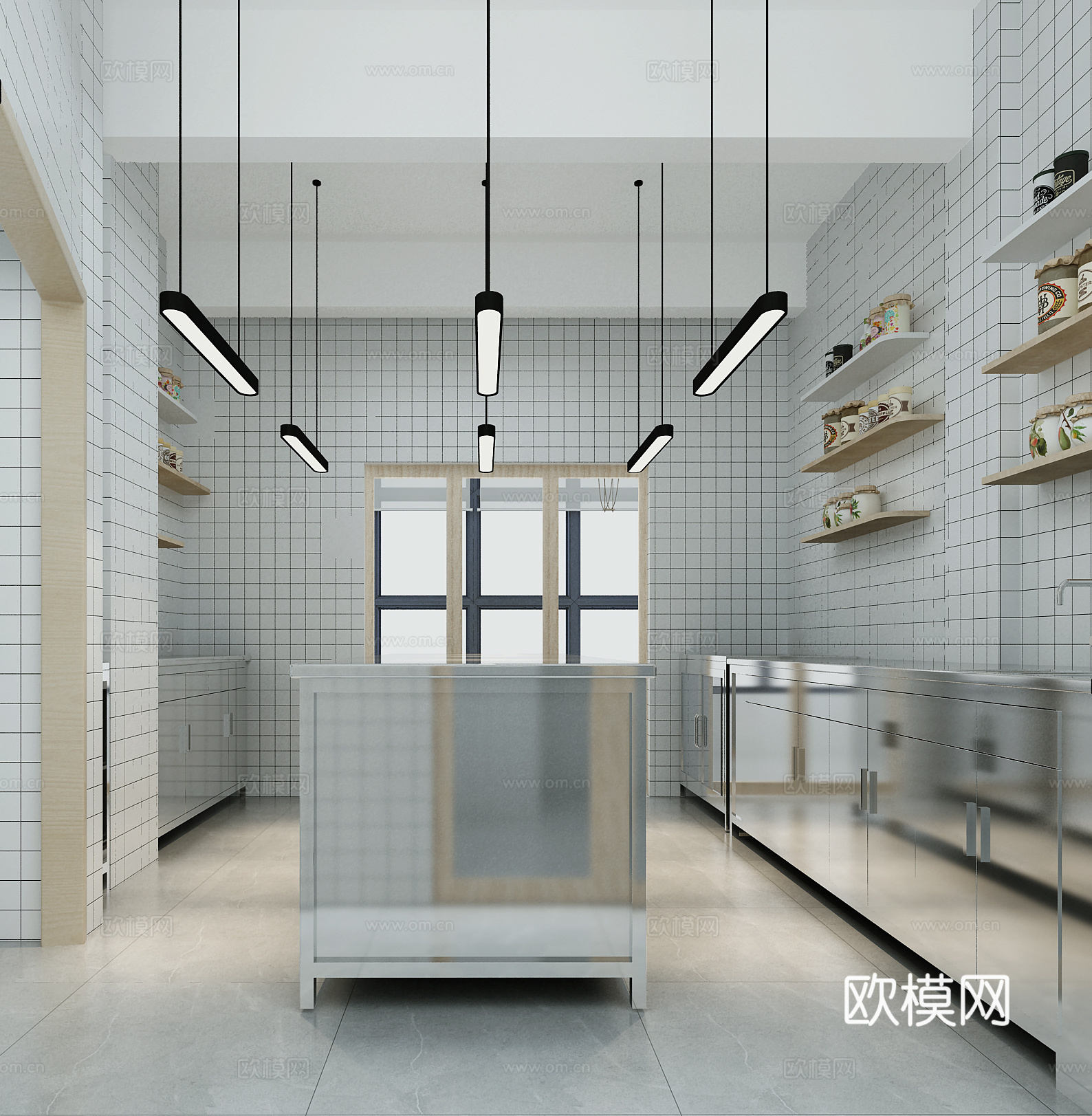 北欧奶茶店3d模型