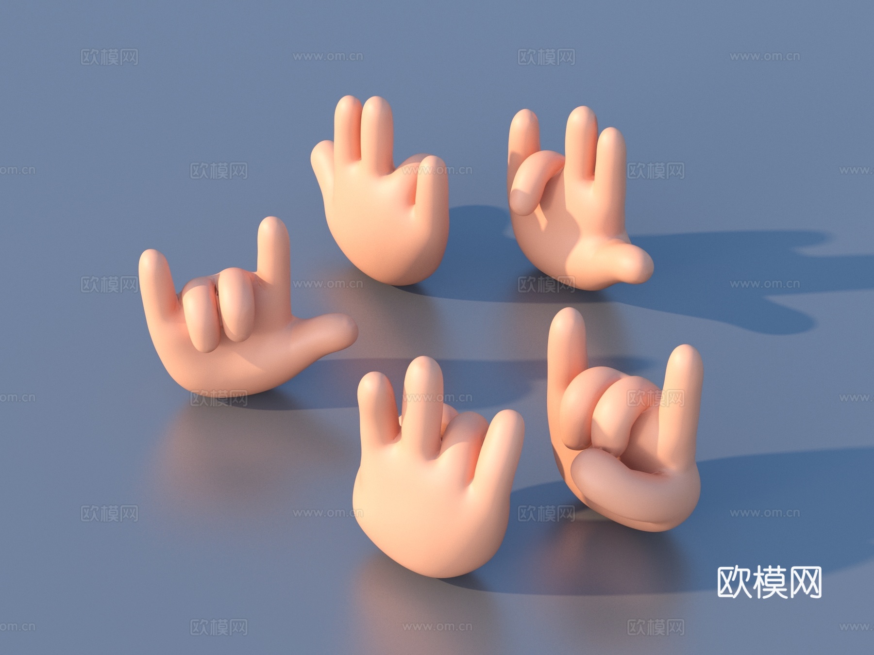 手势 手模 手掌3d模型