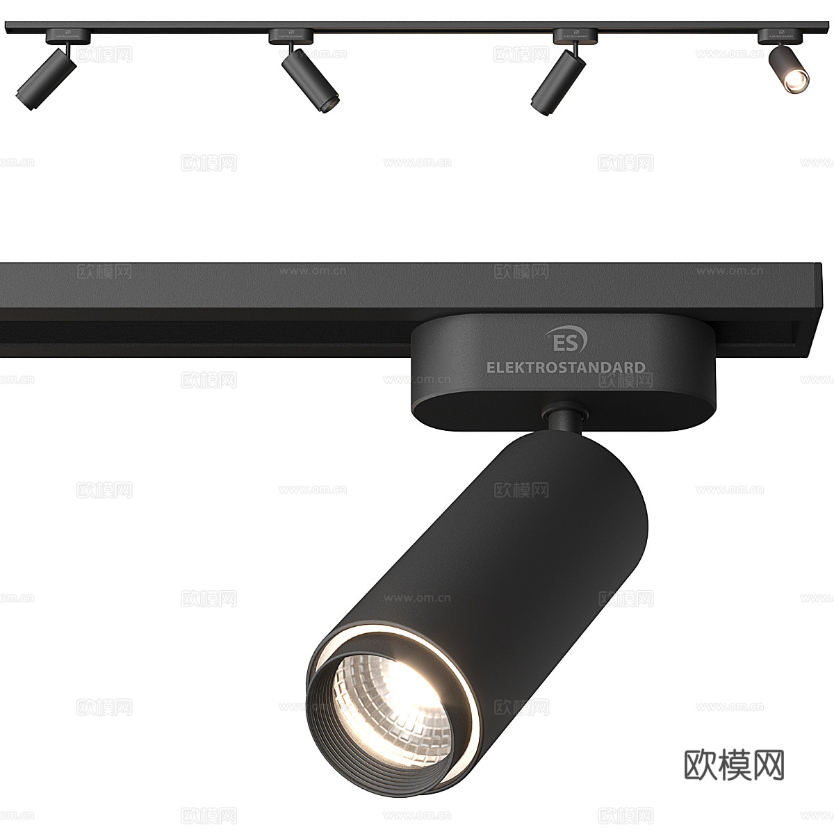 现代极简轨道灯3d模型