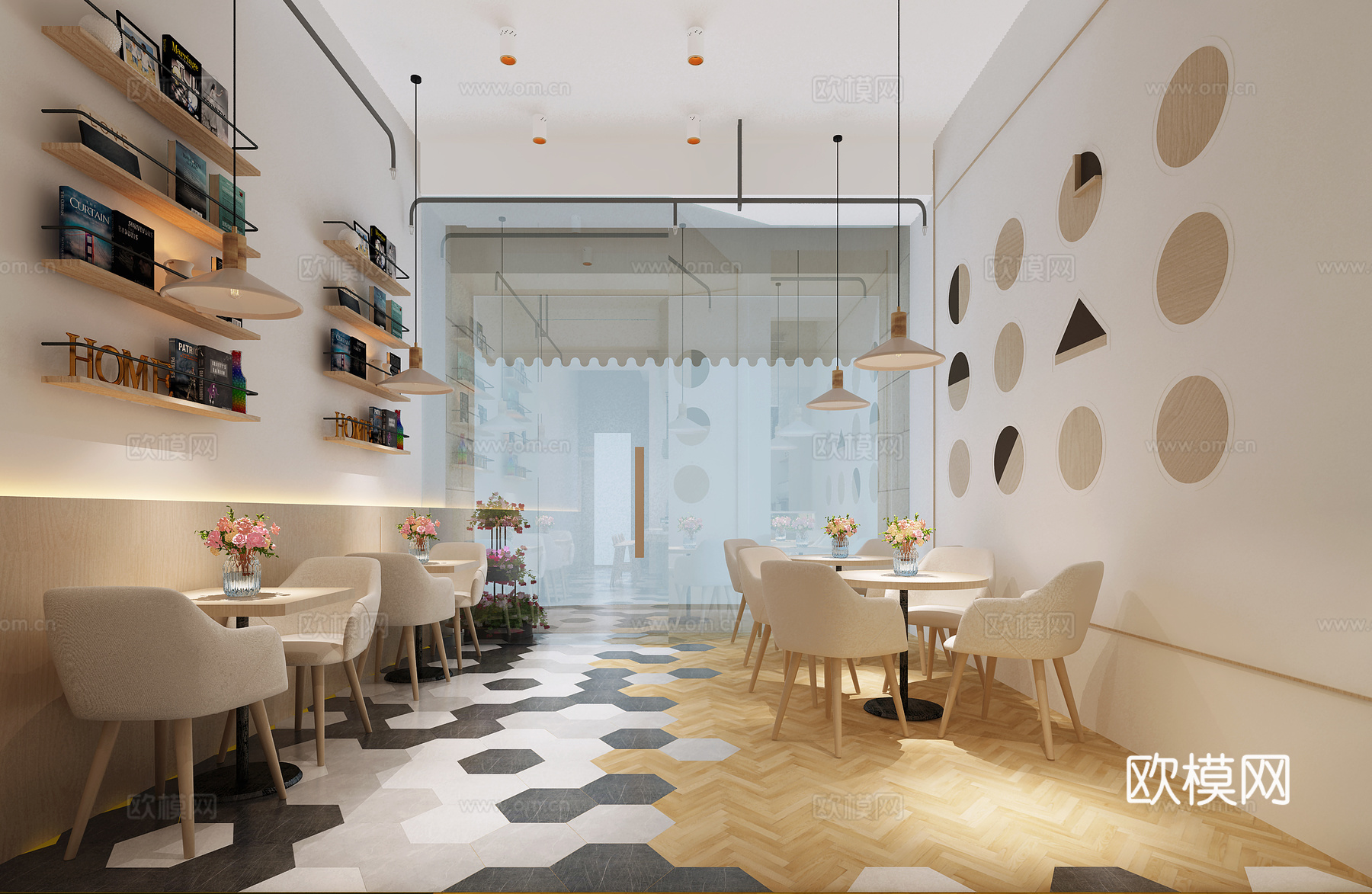 北欧奶茶店3d模型
