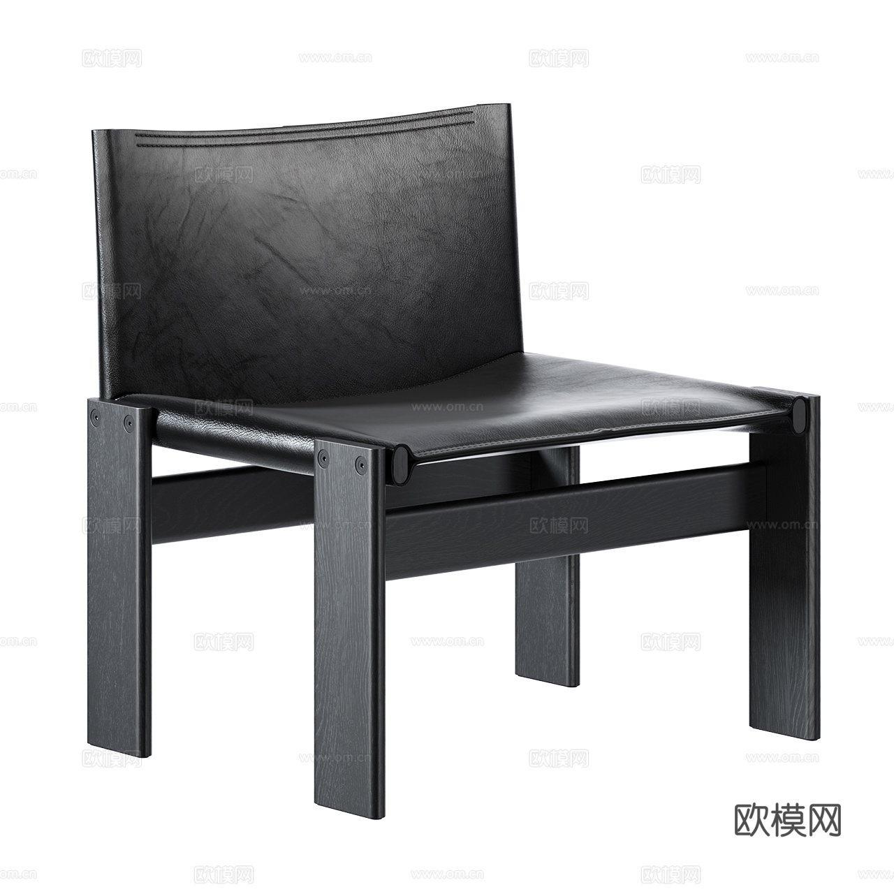 Molteni&amp;C 中古风休闲椅 复古休闲椅 极简休闲椅3d模型