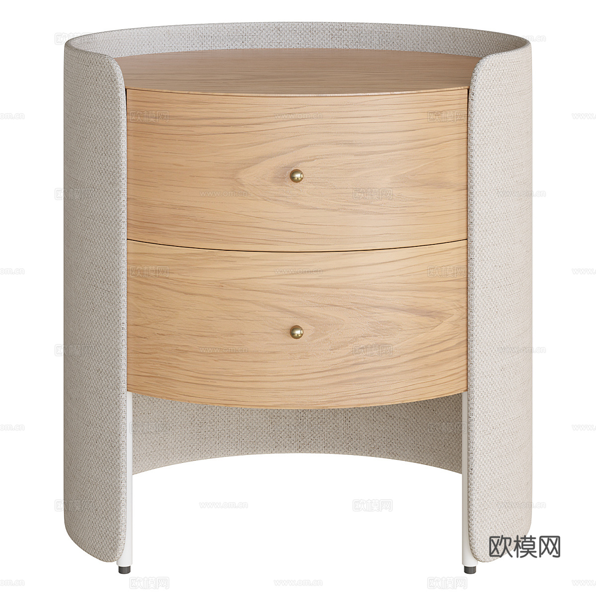 现代轻奢床头柜3d模型