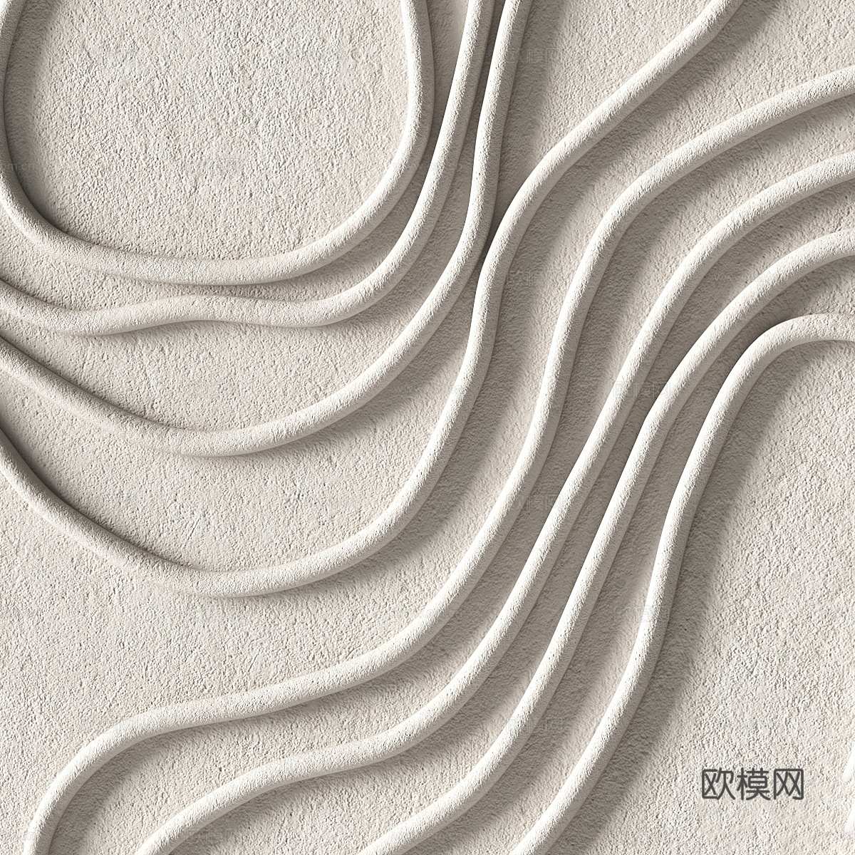 新中式侘寂装饰挂画3d模型