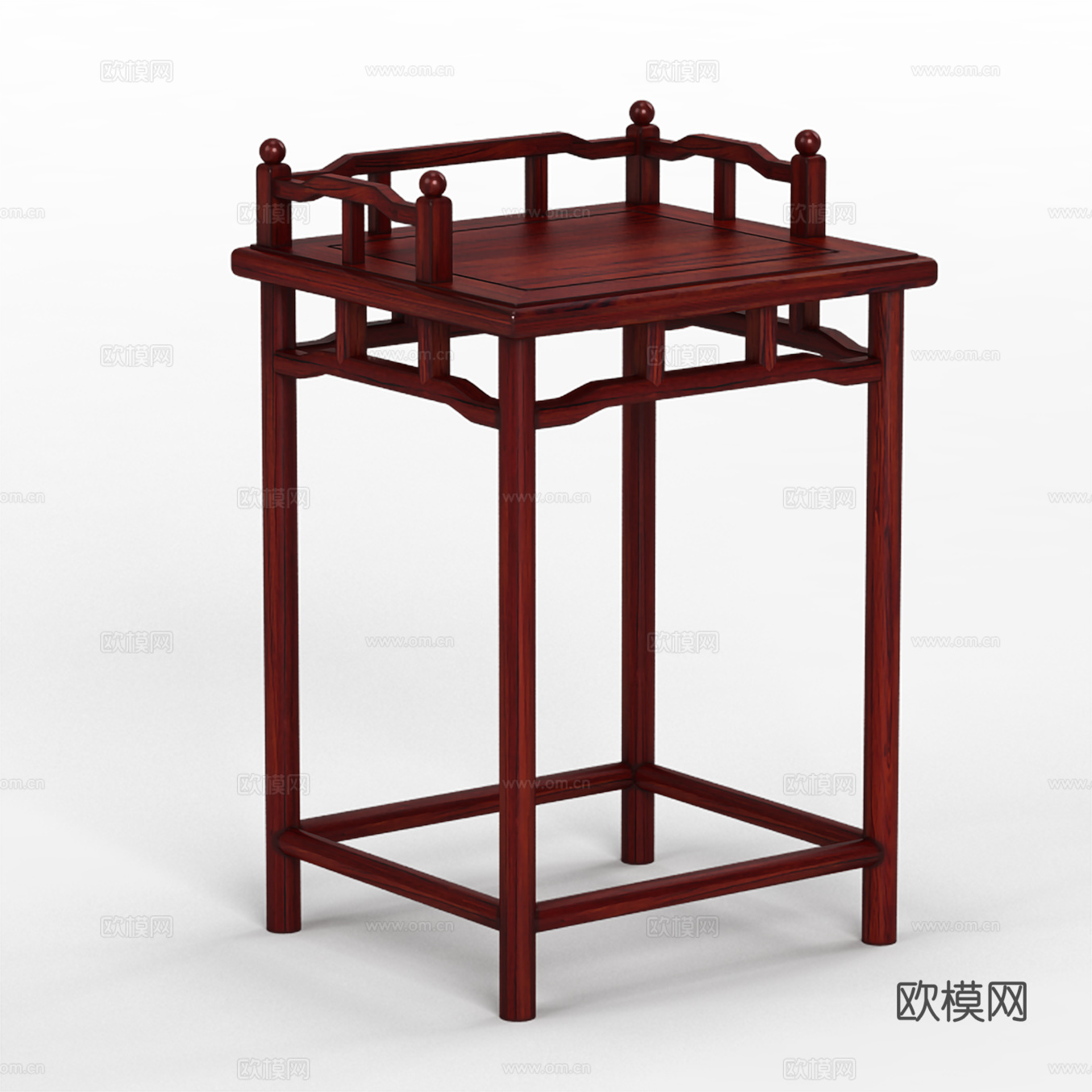 中式茶几 实木红木3d模型