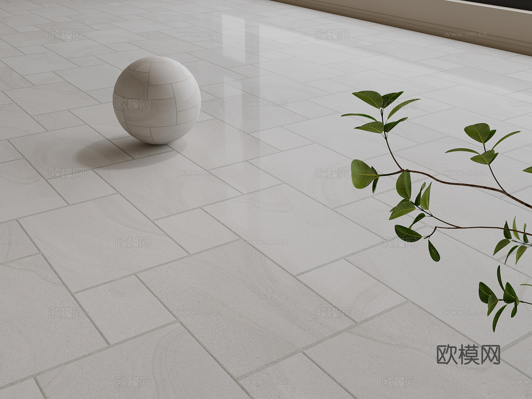 地砖 现代浅色地砖3d模型