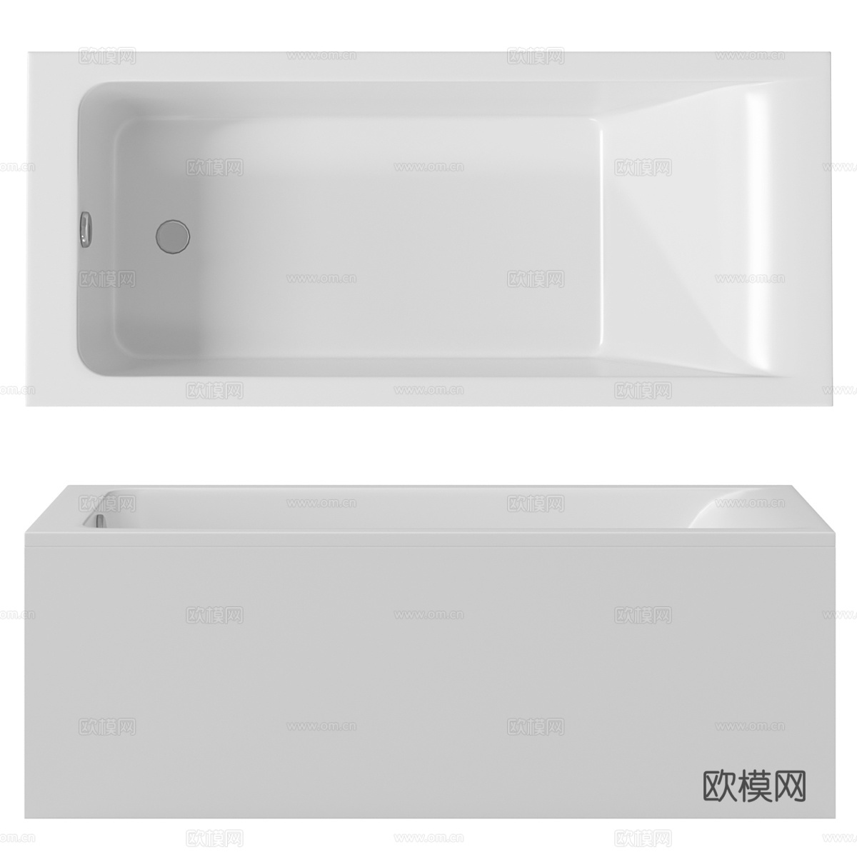 现代陶瓷浴缸3d模型